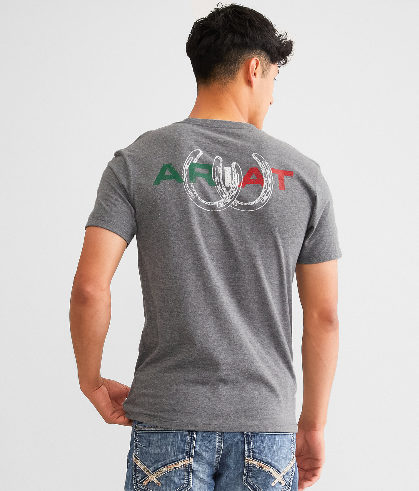 Ariat Horeshoe T-Shirt - Men's T-Shirts in Graphite Heather
