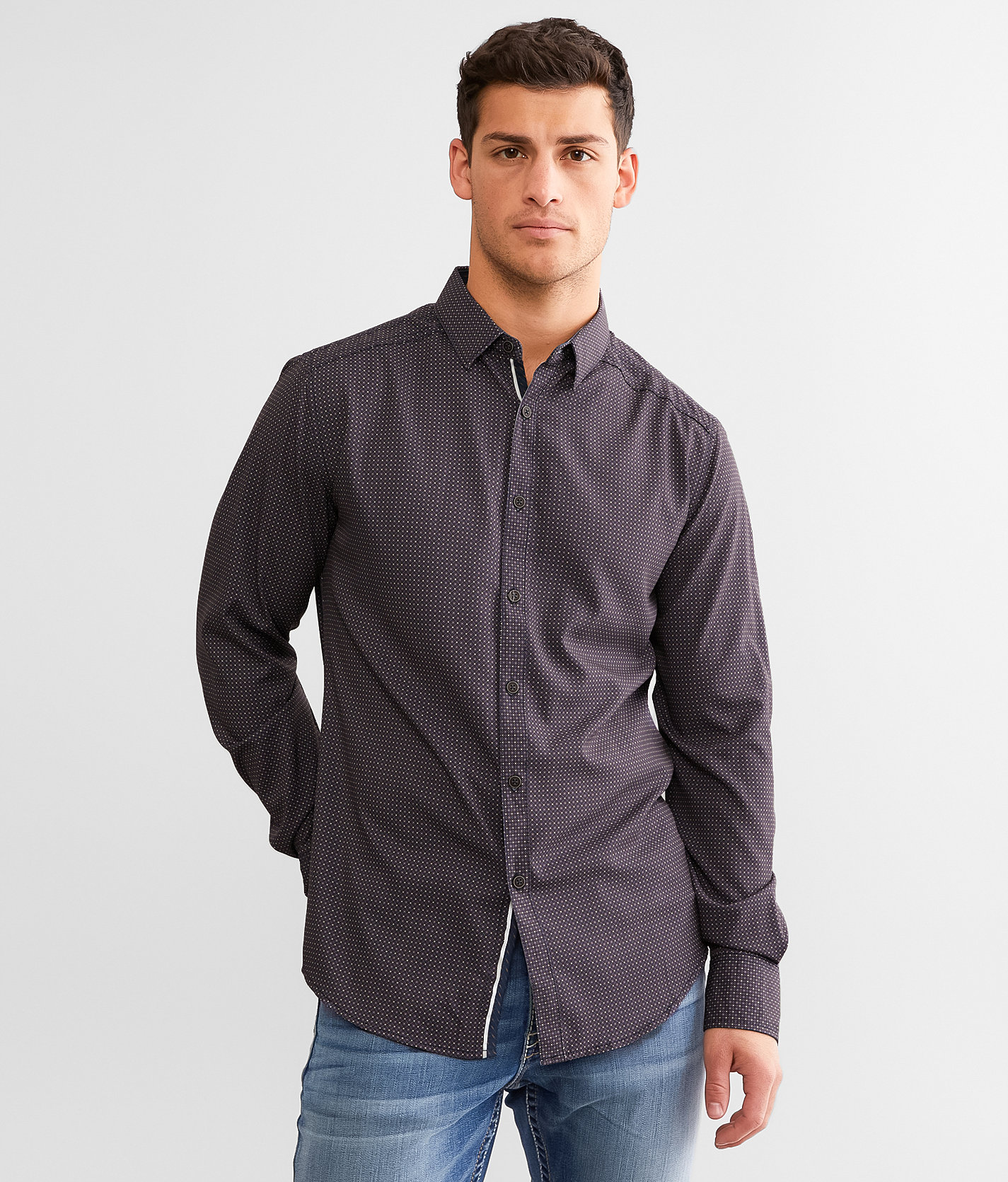 J.B. Holt Athletic Performance Stretch Shirt - Men's Shirts in Burgundy