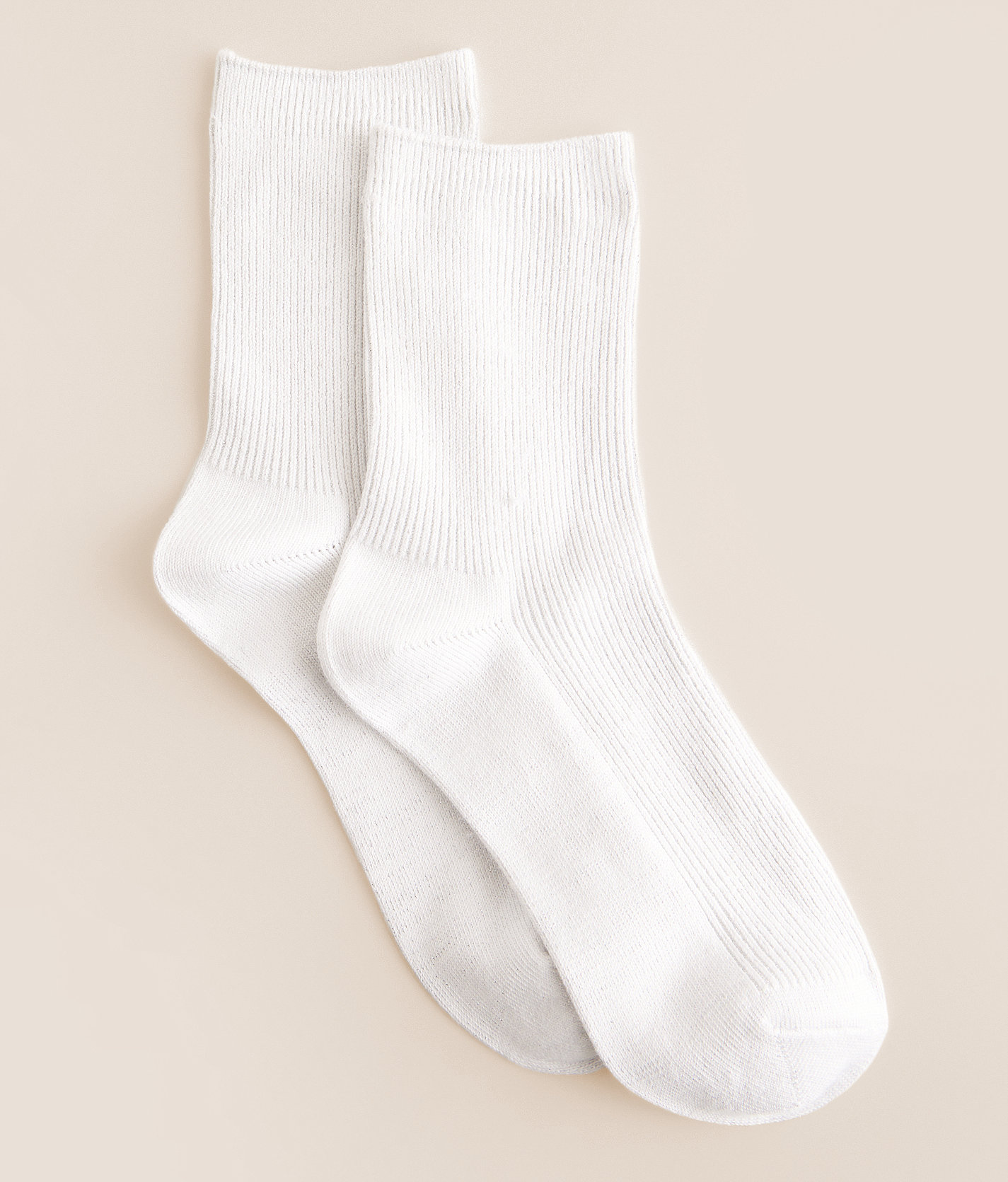 BKE Metallic Ankle Socks - Women's Socks in White