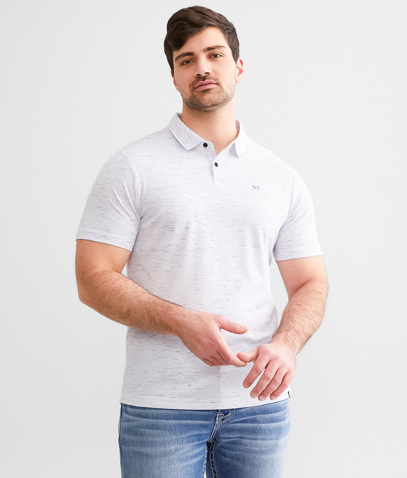 Maven Co-op Essential Performance Polo - Men's Polos in White Navy