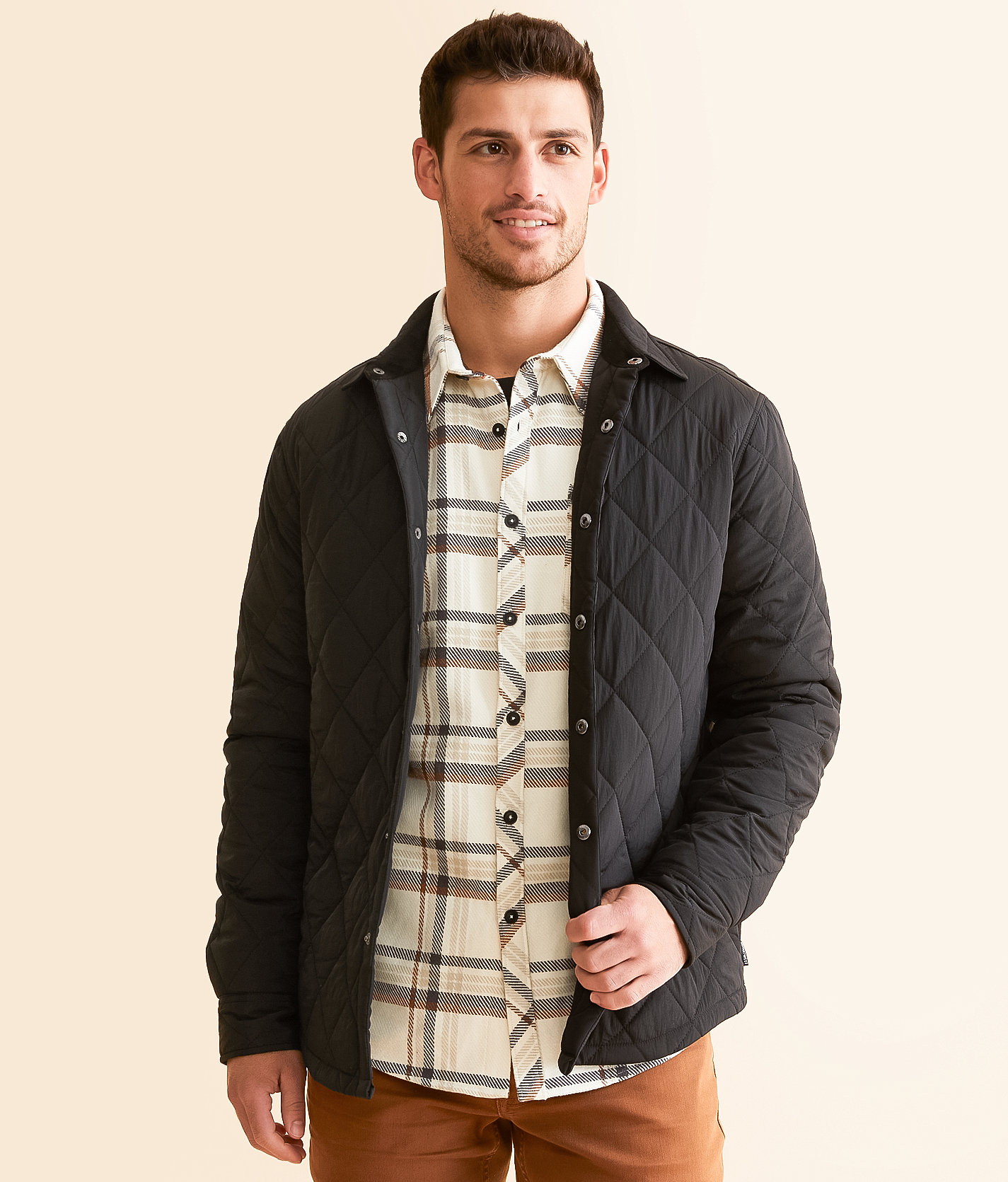 Departwest Quilted Shacket - Men's Coats & Jackets in Black