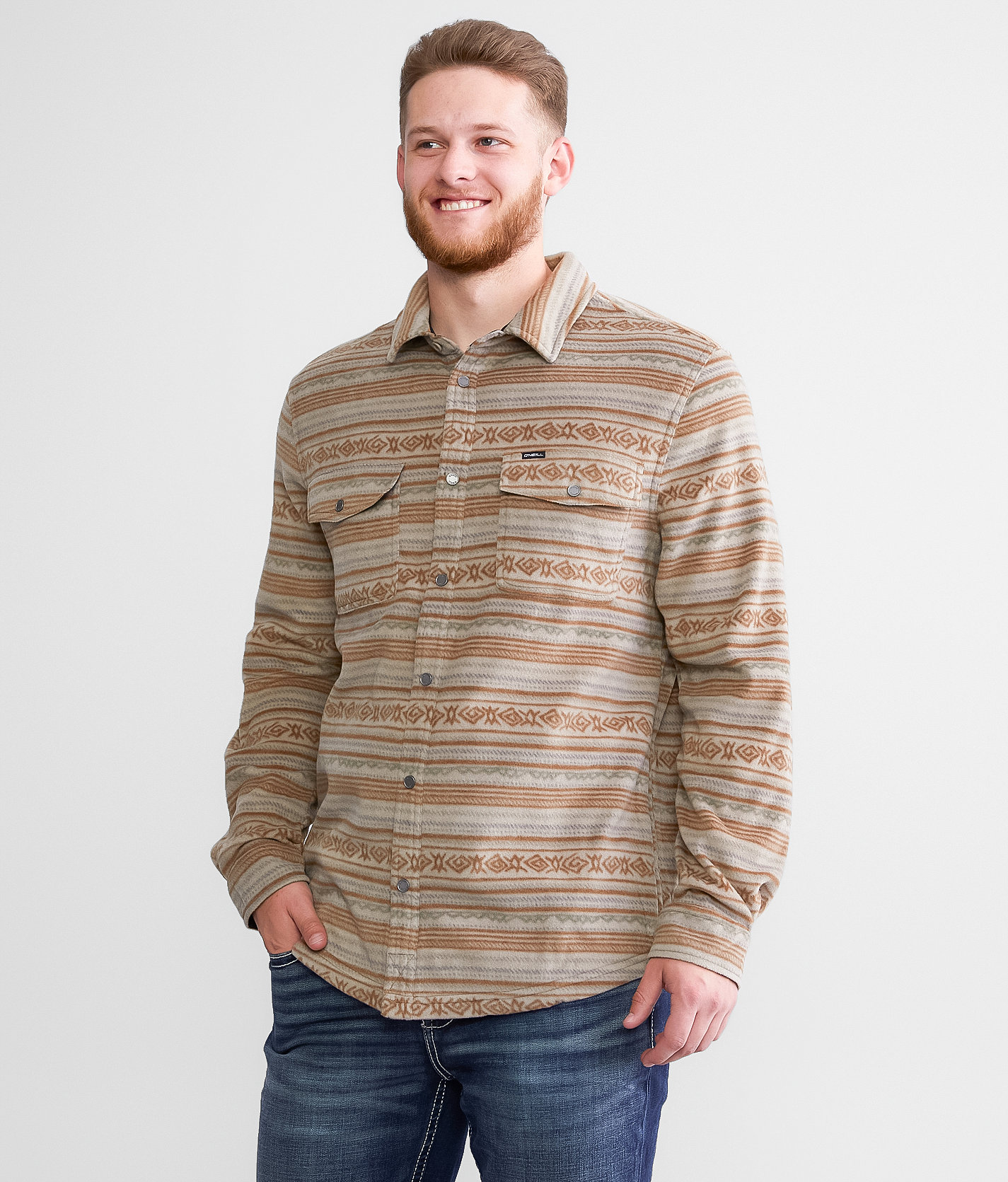 O'Neill Glacier Superfleece Shirt - Men's Shirts in Khaki