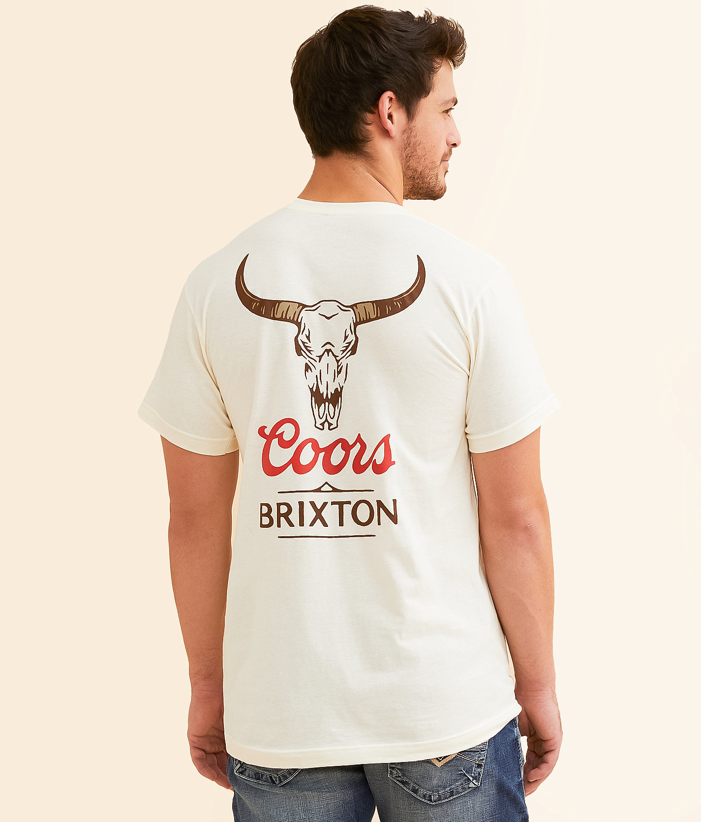 Brixton Coors® Bull T-Shirt - Men's T-Shirts in Cream