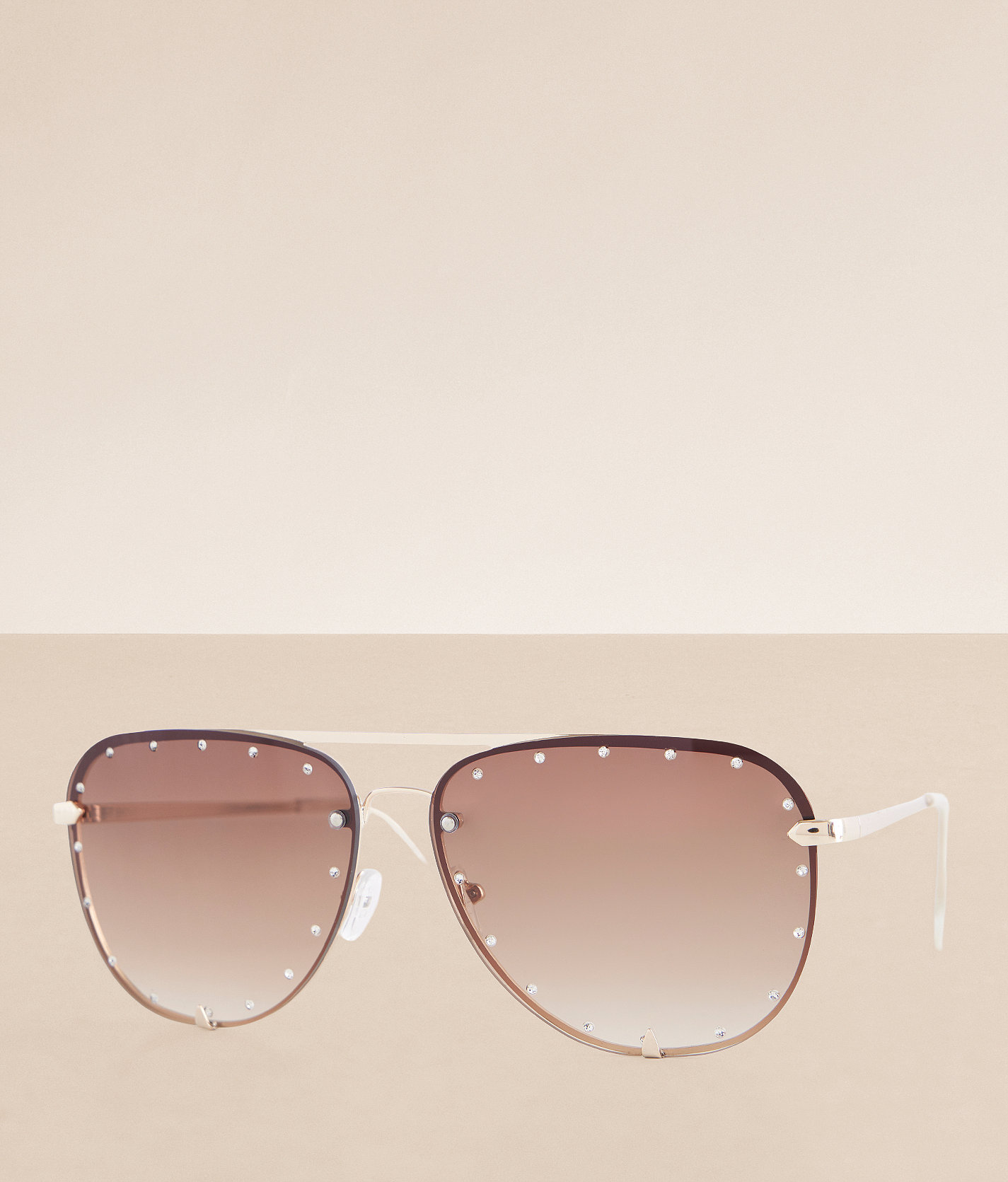 BKE Glitz Aviator Sunglasses - Women's Sunglasses & Glasses in Gold