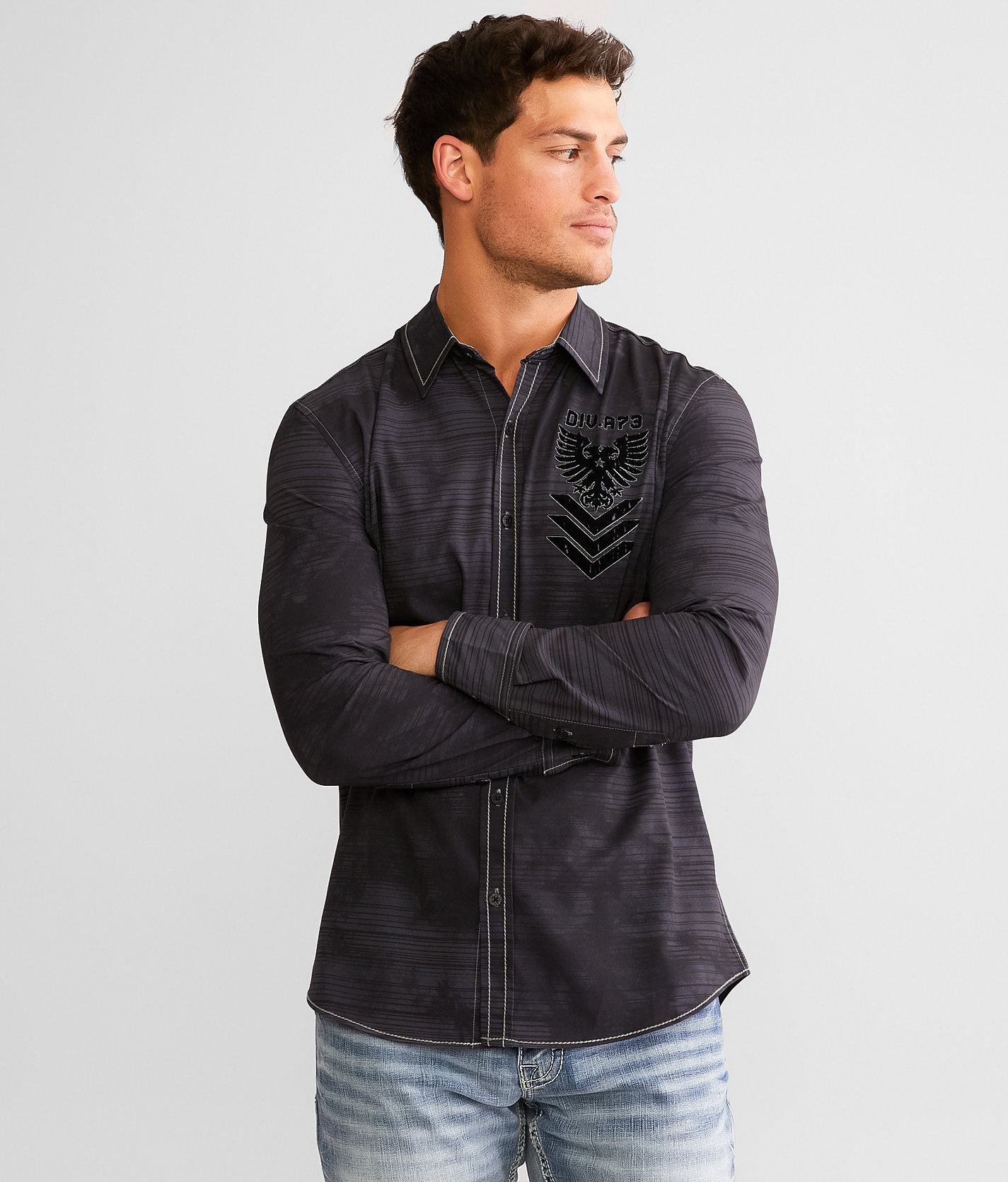 Affliction Layton Stretch Shirt - Men's Shirts in Black