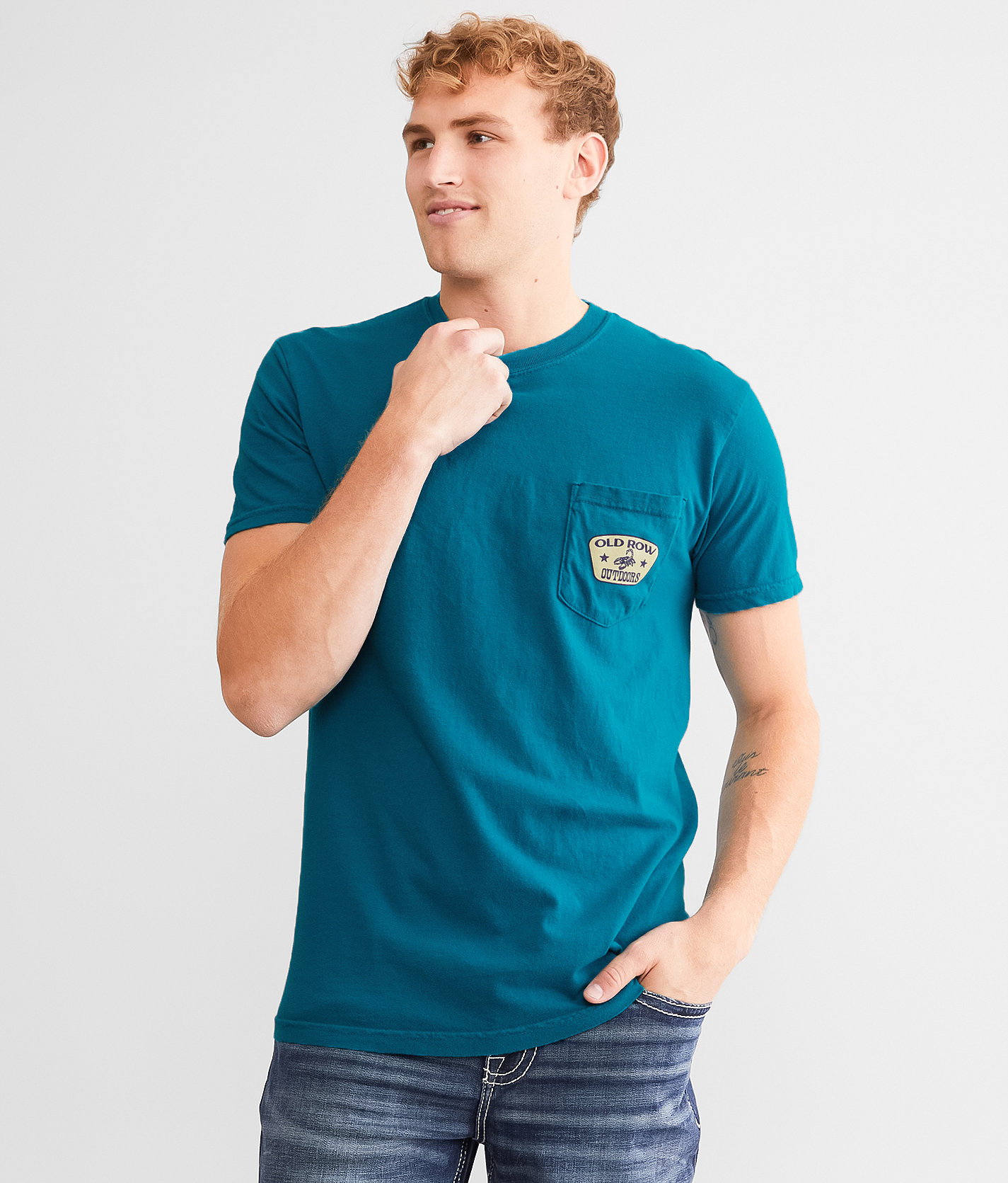 Old Row Outdoors T-Shirt - Men's T-Shirts in Topaz Blue
