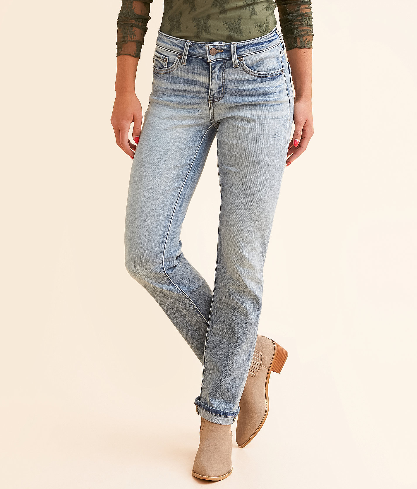 Buckle Black Fit No. 53 Straight Stretch Cuffed Jean - Women's Jeans in Galax 2