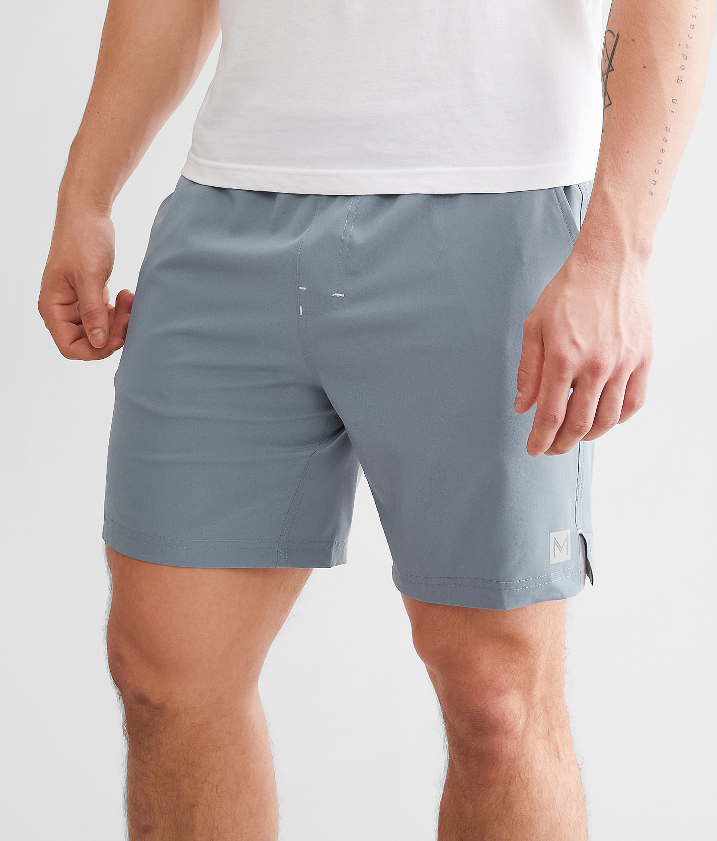 Maven Co-op Train Workout Stretch Short - Men's Shorts in Stone Blue