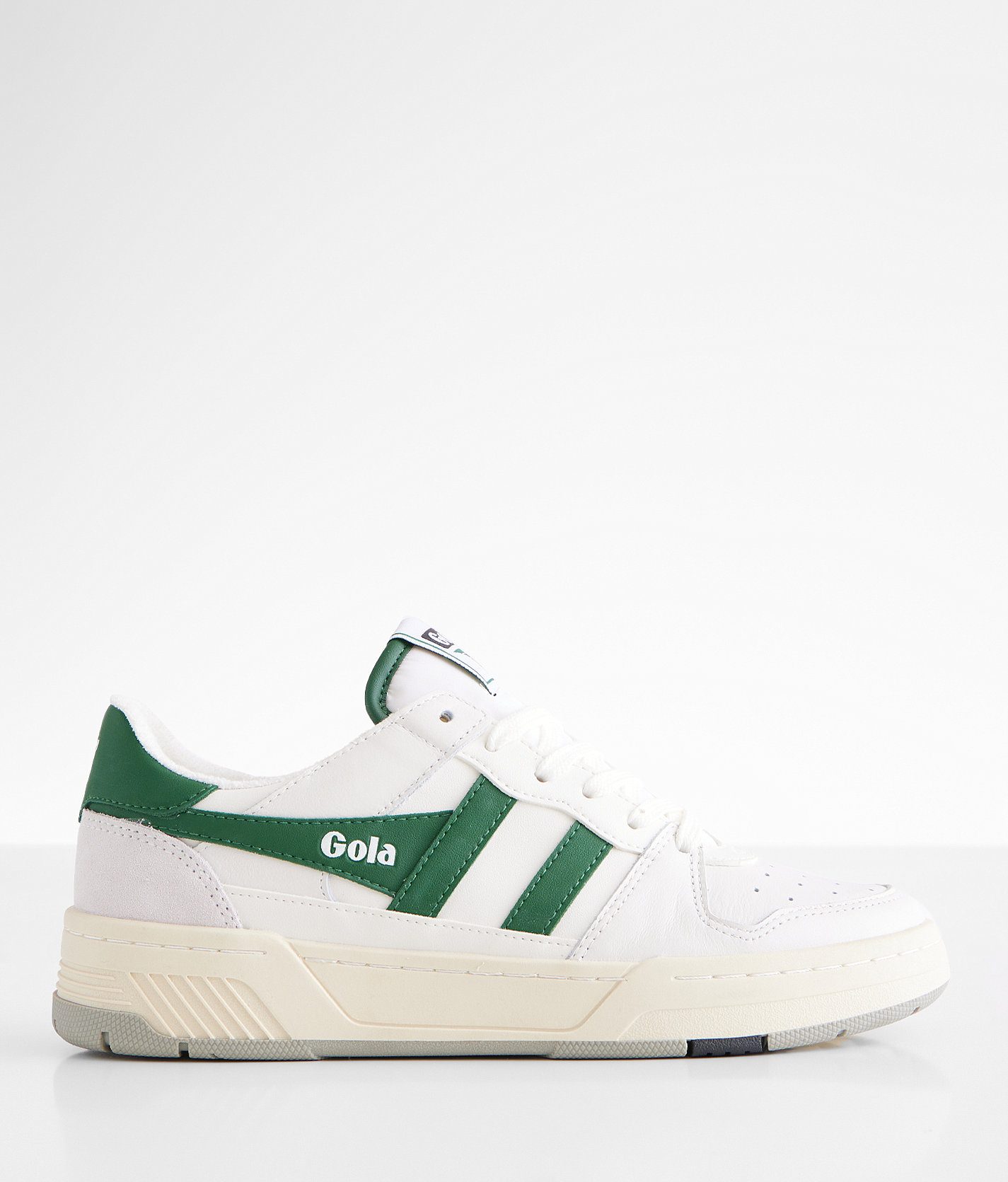 Gola® Allcourt Leather Sneaker - Women's Shoes in White Green