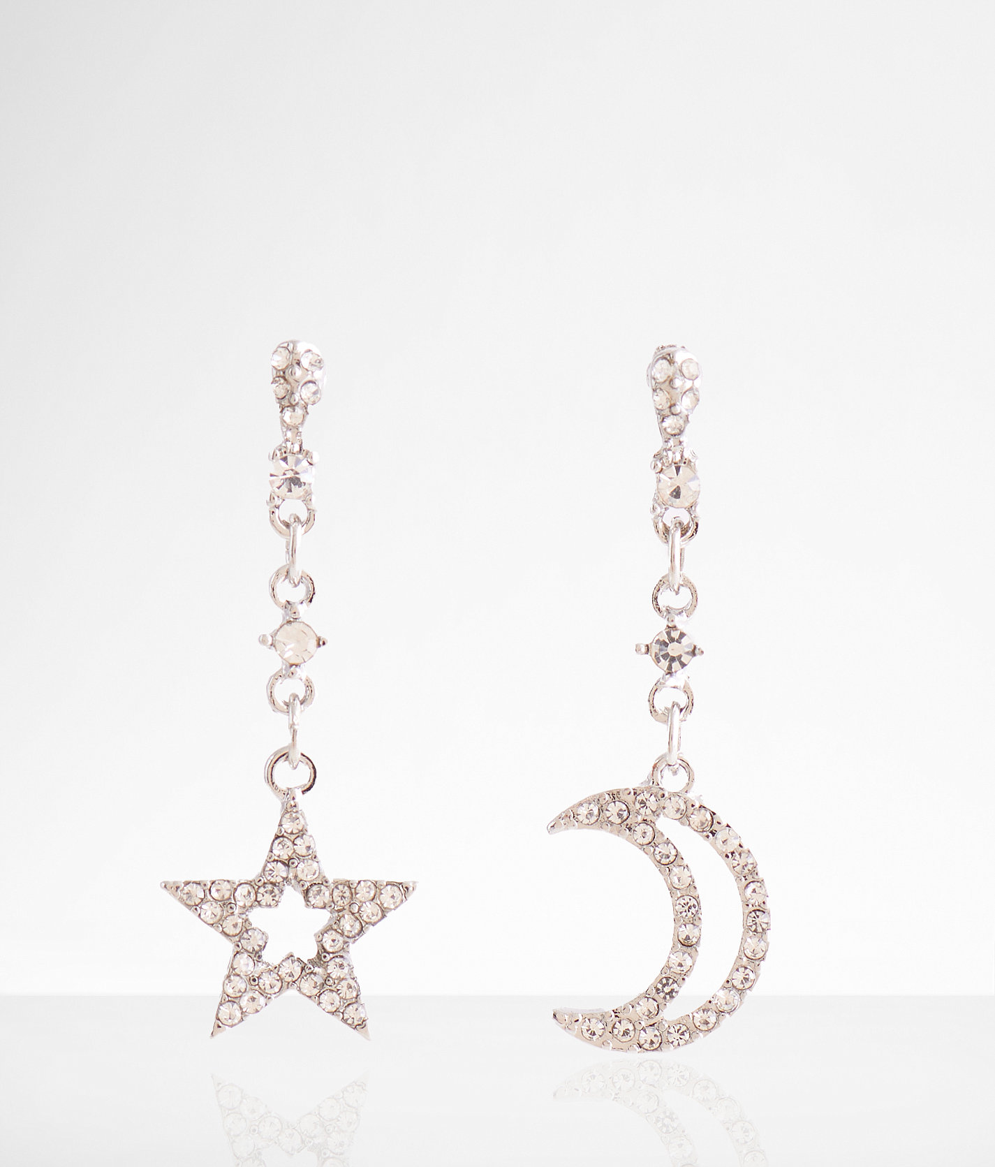 boutique by BKE Moon & Star Earring - Women's Jewelry in Silver