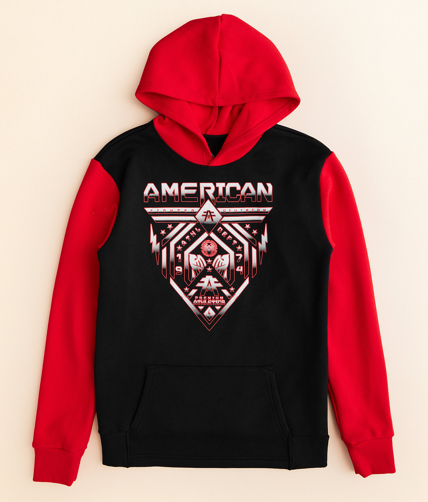 Boys - American Fighter Fairbanks Hooded Sweatshirt - Boy's Sweatshirts in Black Red