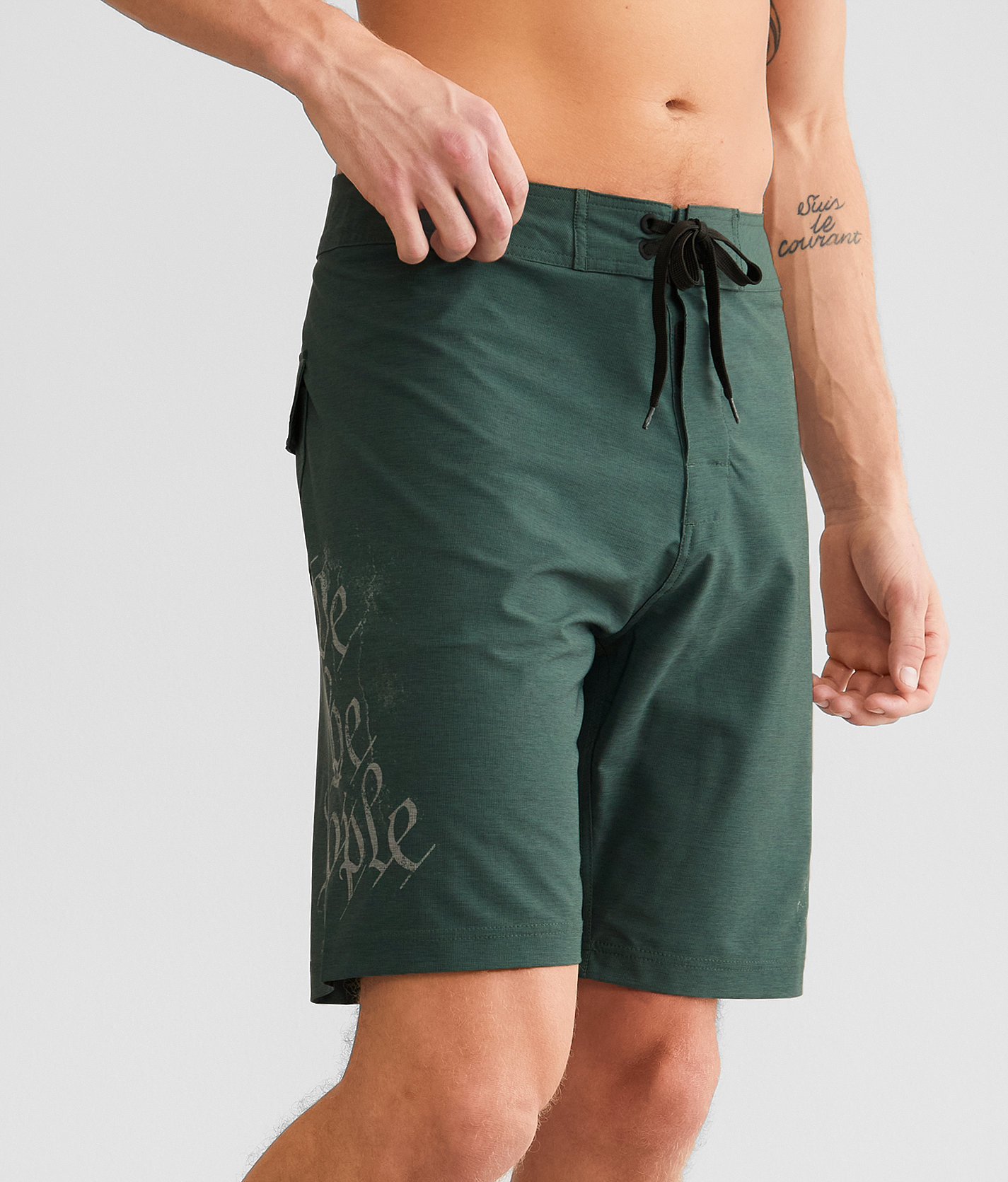 Howitzer Rifle Flag Stretch Boardshort - Men's Swimwear in Olive