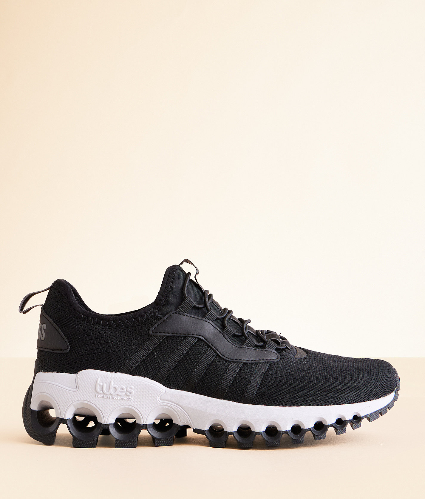 K-Swiss Tubes Slip-On Sneaker - Women's Shoes in Black White Smoked Pearl