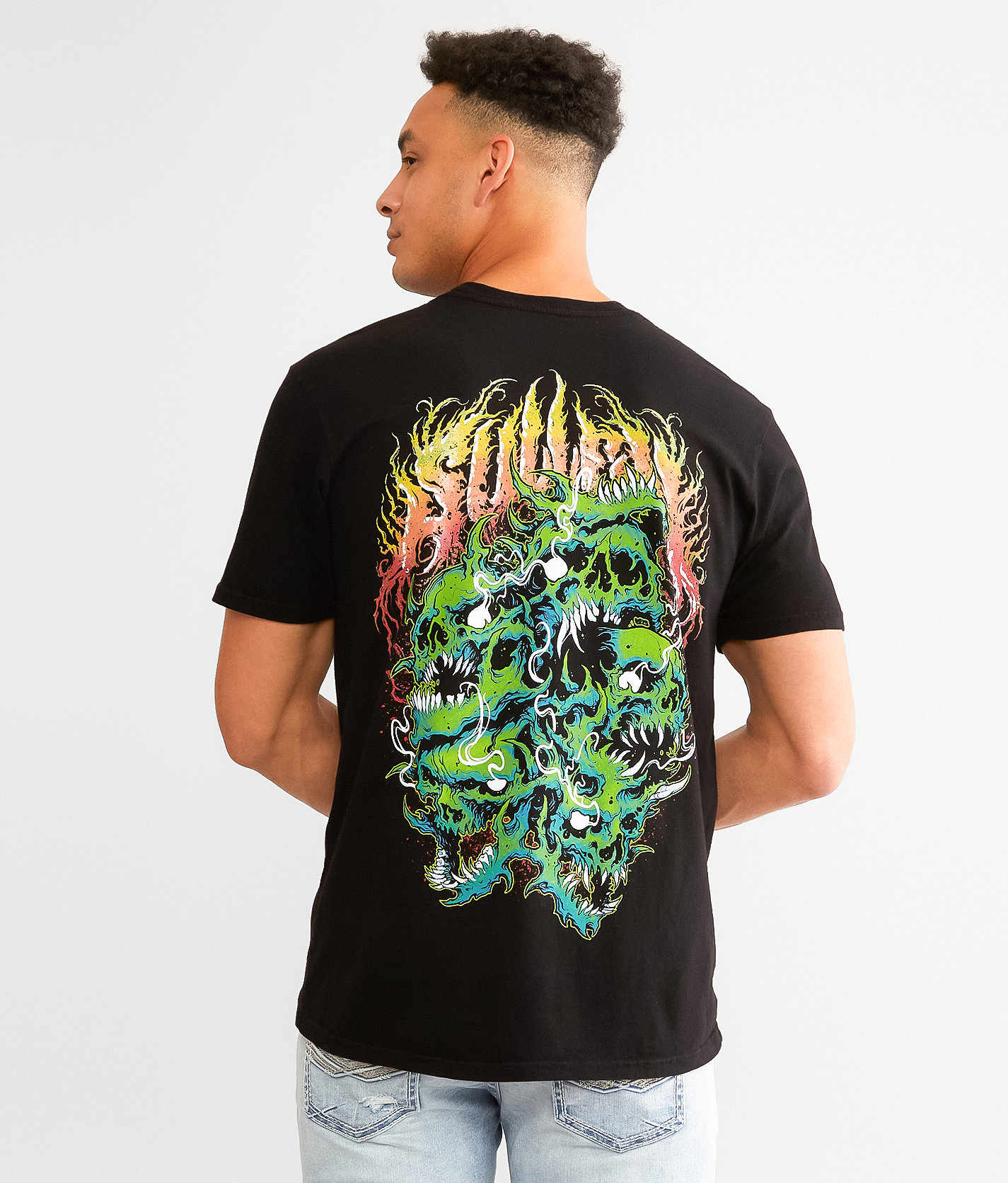Sullen Grime Skulls T-Shirt - Men's T-Shirts in Jet Black
