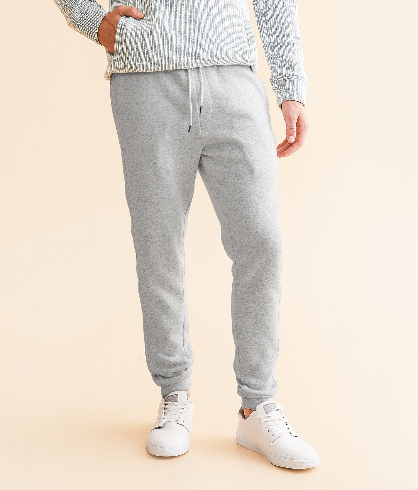 Departwest Cozy Knit Jogger - Men's Sweatpants in Grey Heather