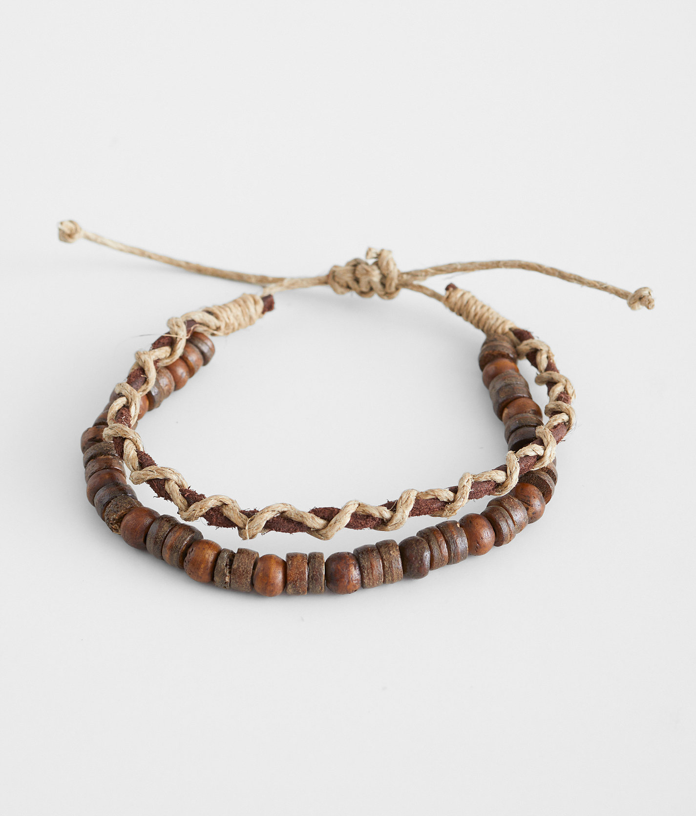 BKE Double Slider Bracelet - Men's Jewelry in Brown
