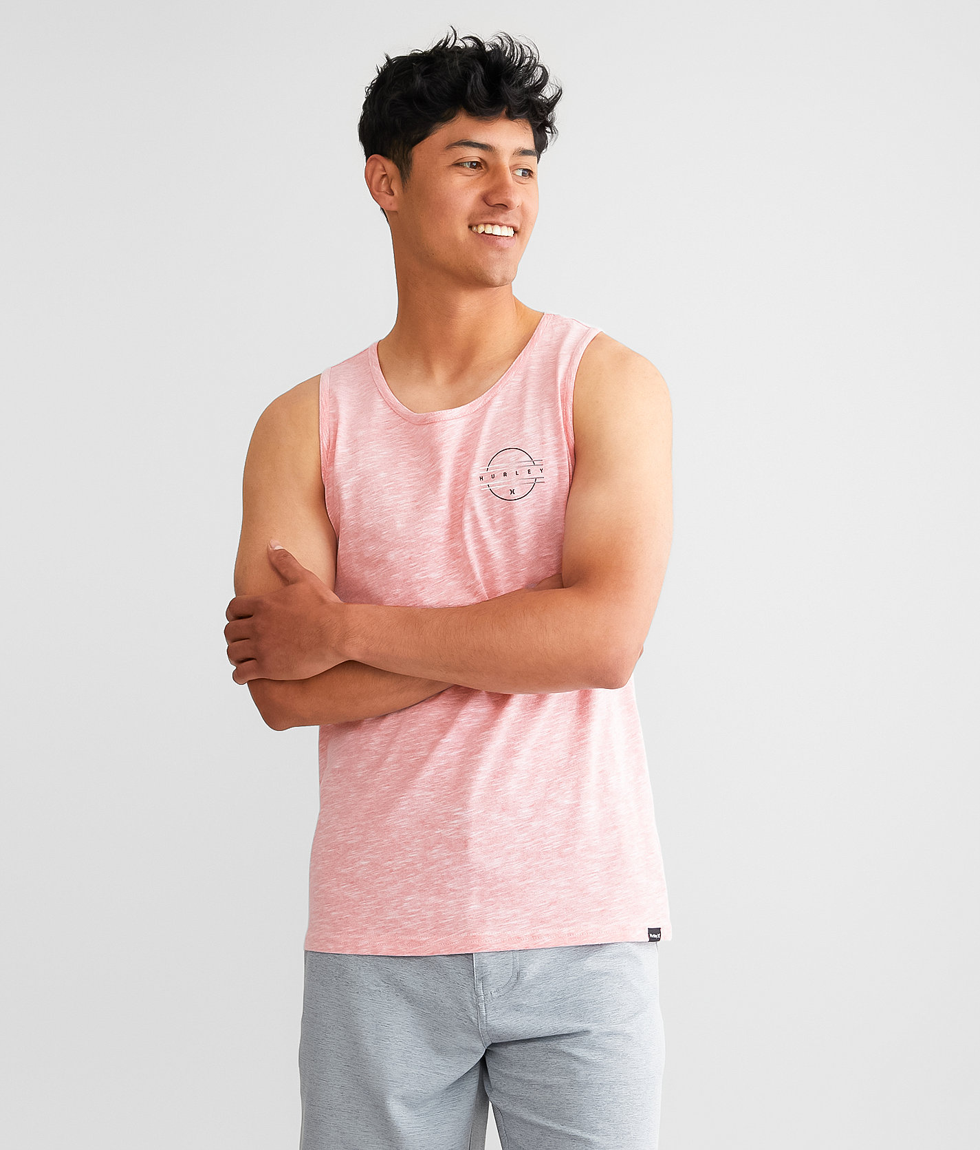 Hurley Core Tank Top - Men's Tank Tops in White Red