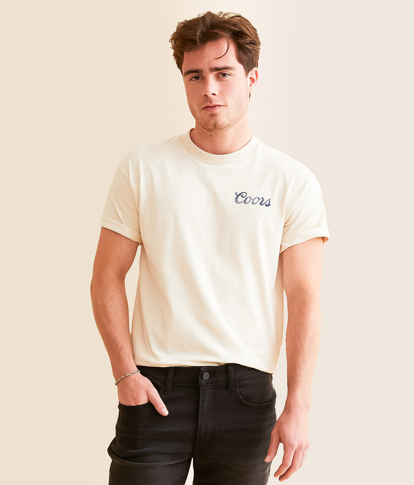 tee luv Coors® Cowboy T-Shirt - Men's T-Shirts in Cream