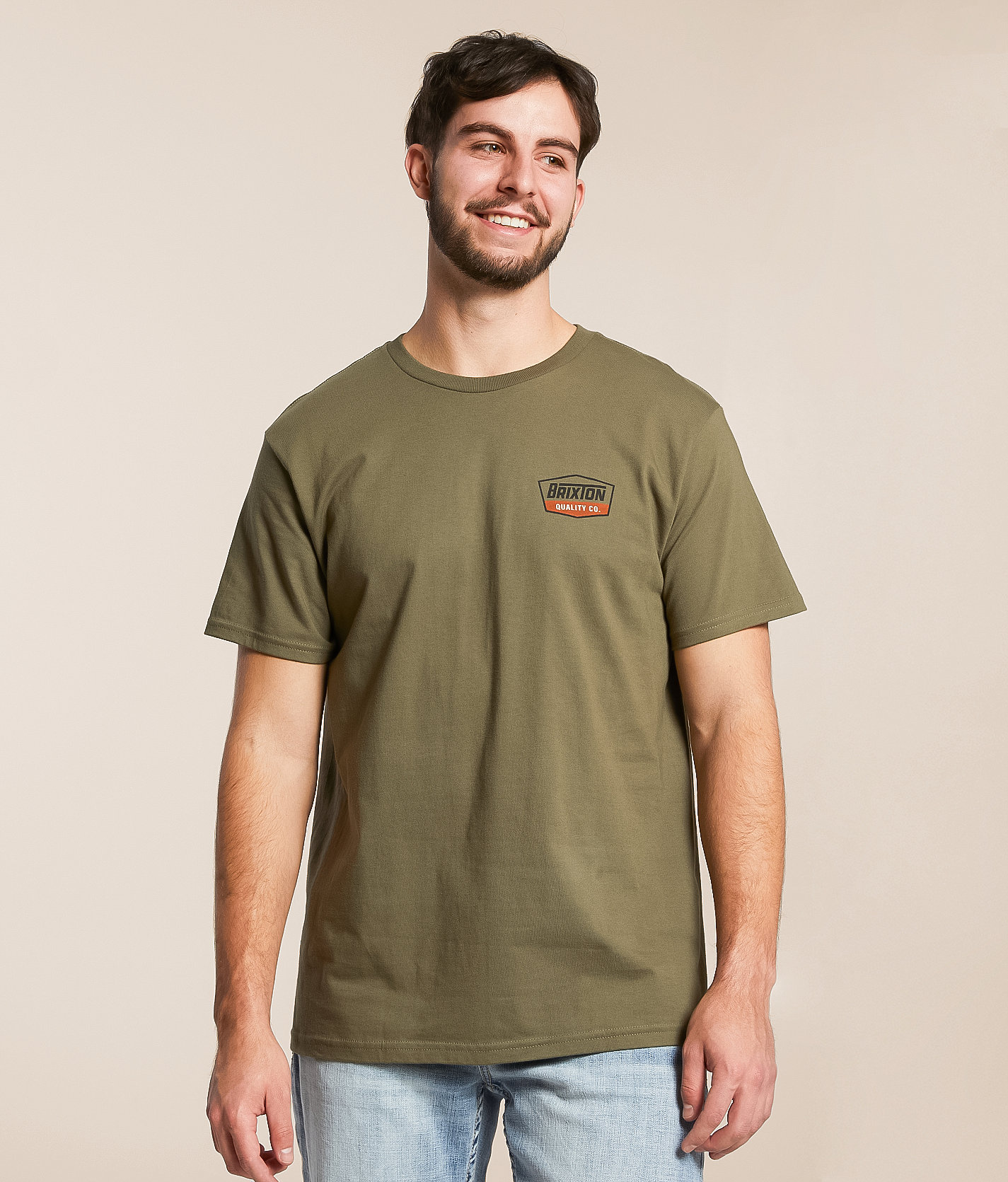 Brixton Regal T-Shirt - Men's T-Shirts in Ivy Green Washed Black