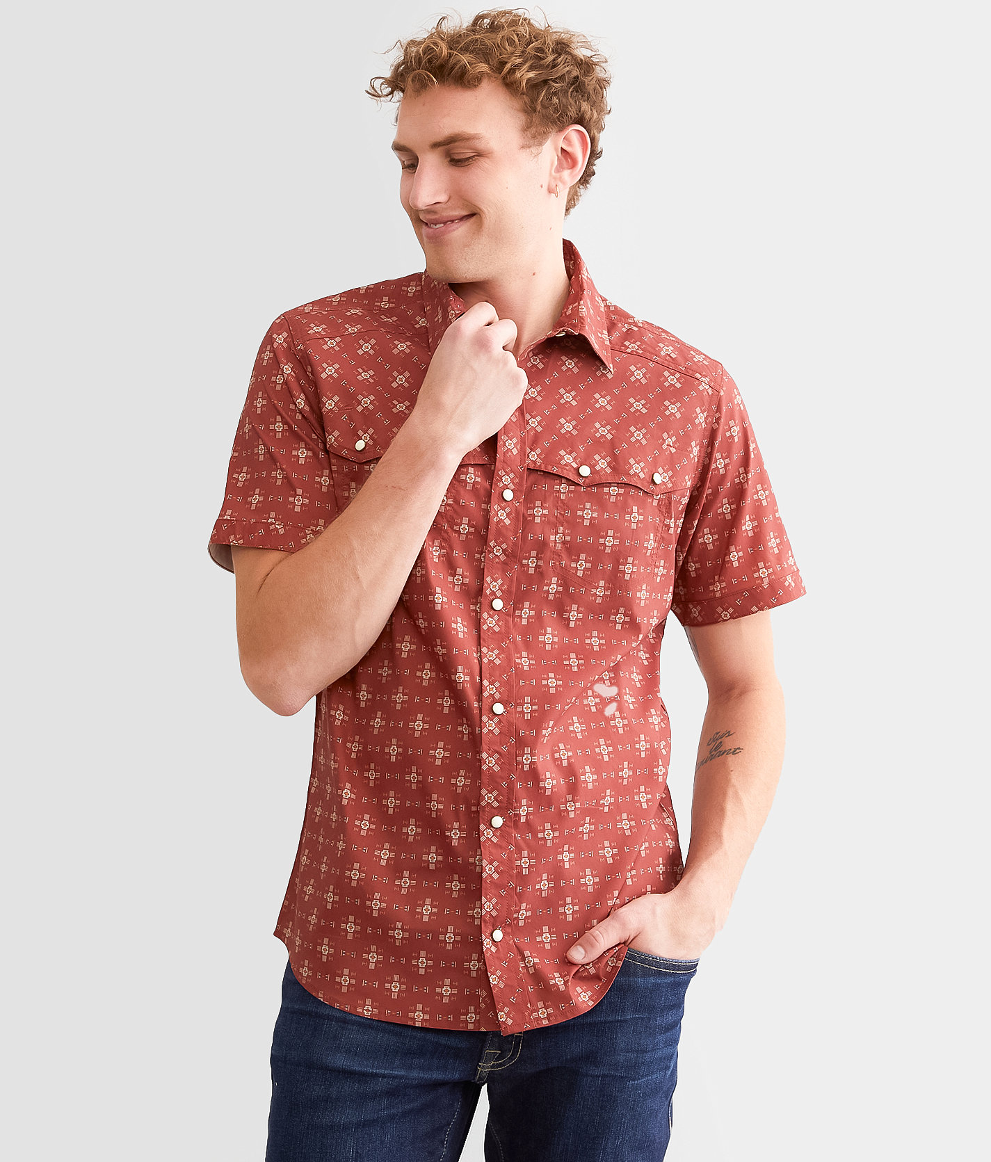 Gentry County Southwestern Athletic Performance Shirt - Men's Shirts in Red Rust