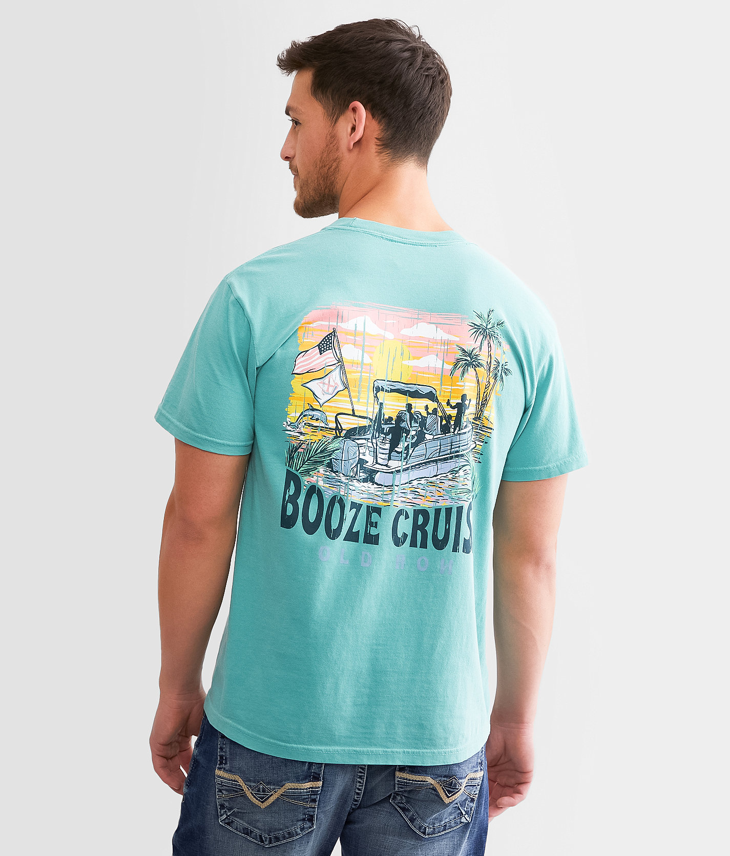 Old Row Booze Cruise T-Shirt - Men's T-Shirts in Seafoam