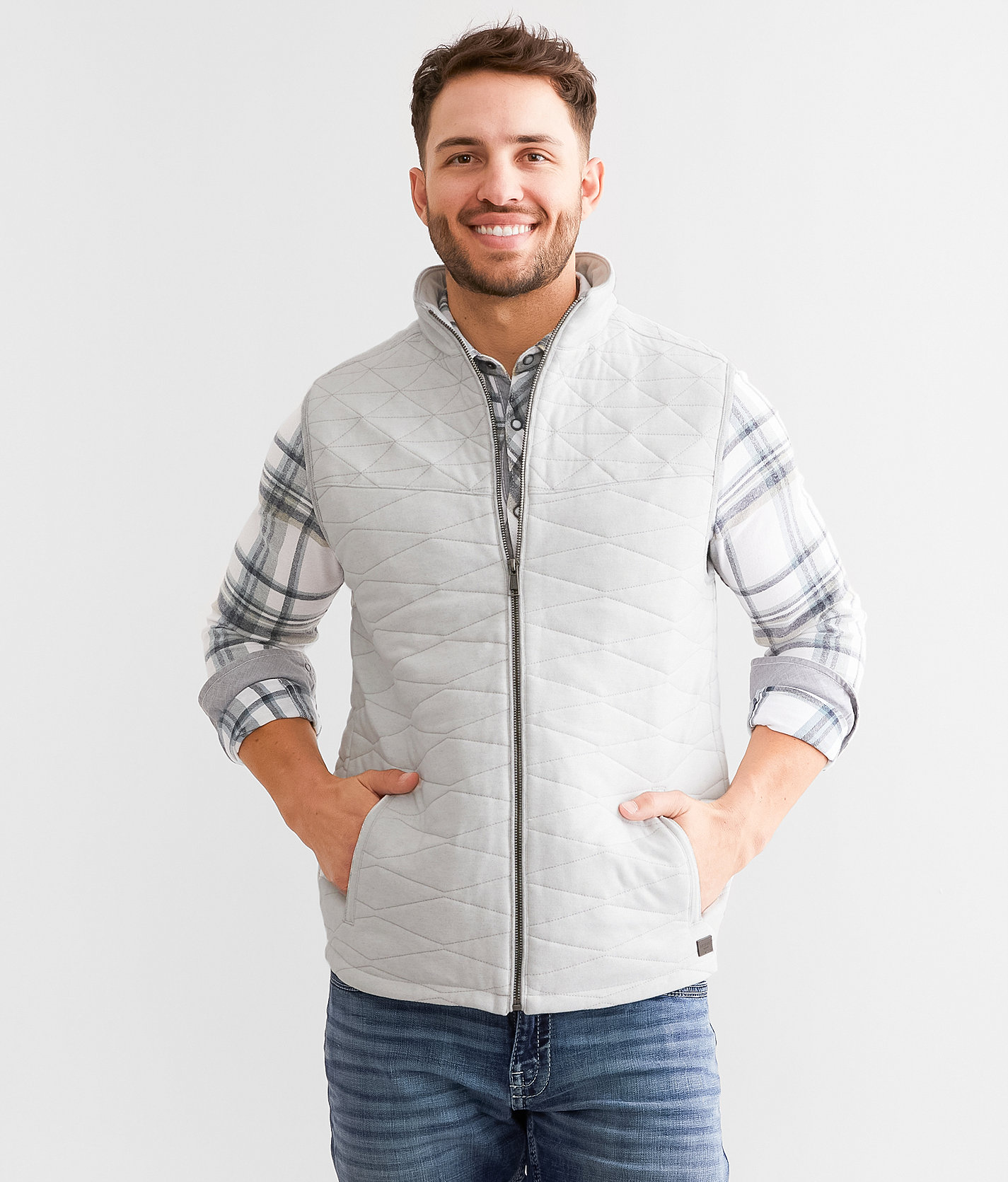 Outpost Makers Quilted Vest - Men's Coats & Jackets in Light Grey