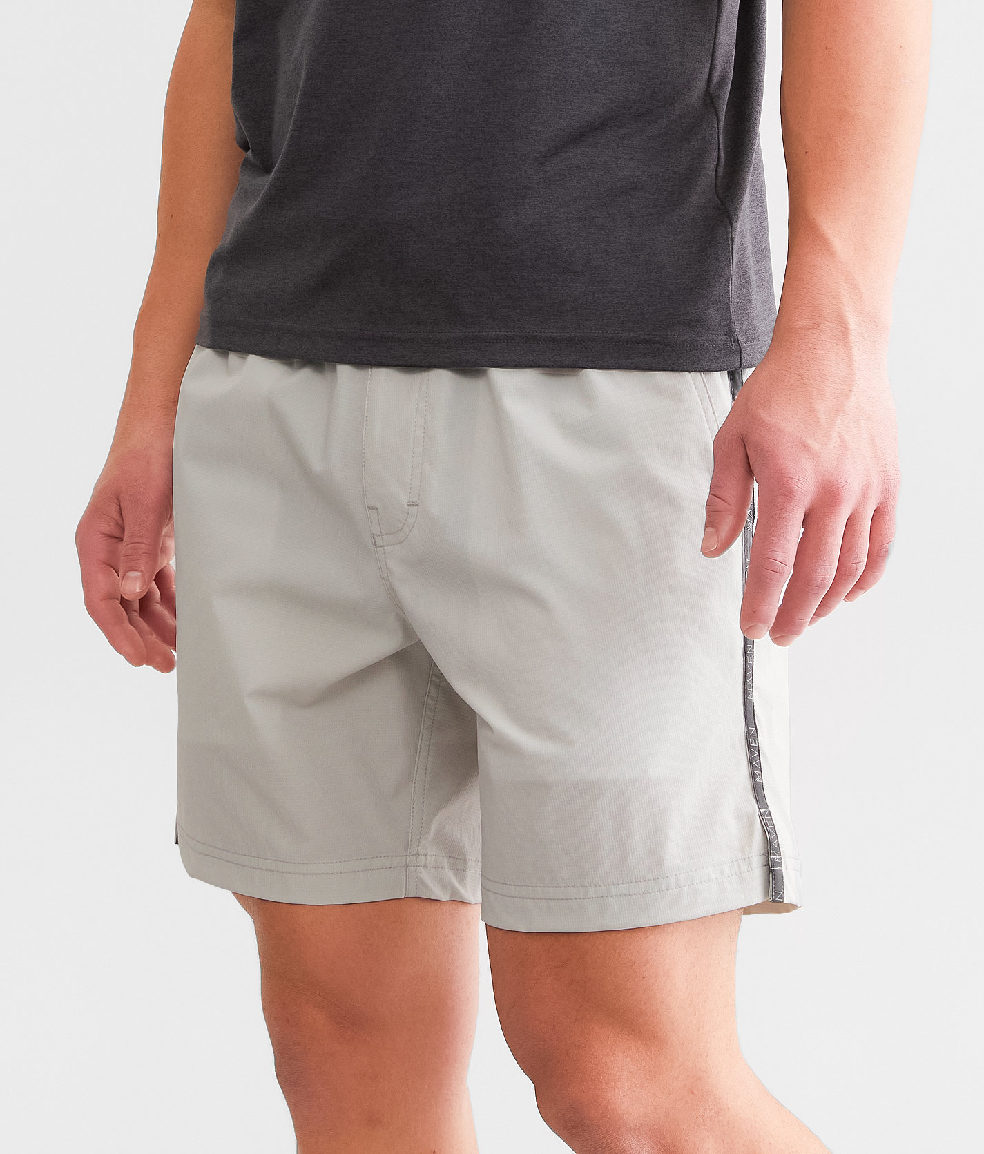 Maven Co-op Train Workout Stretch Short - Men's Shorts in Oyster