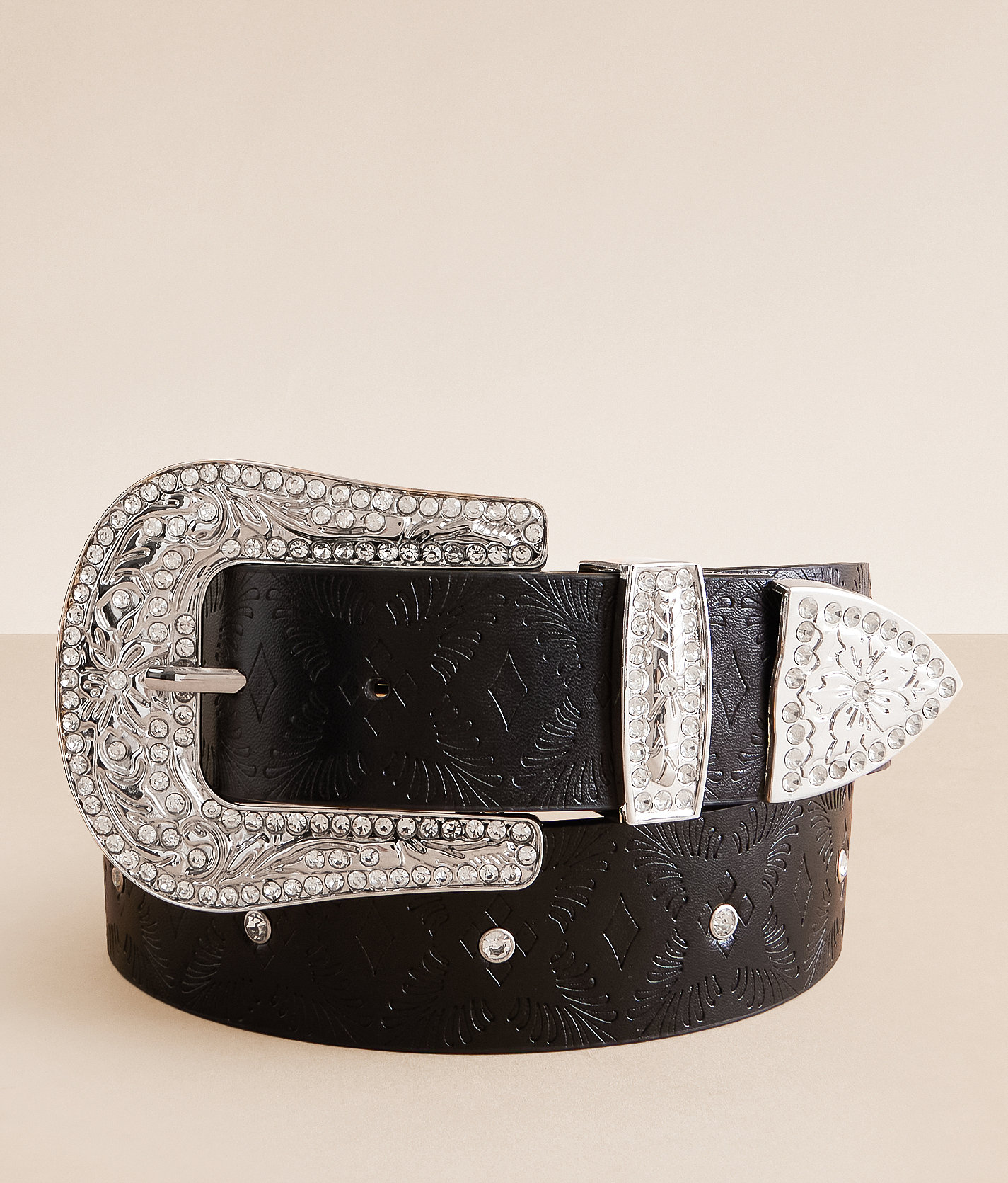 BKE Western Glitz Belt - Women's Belts in Black