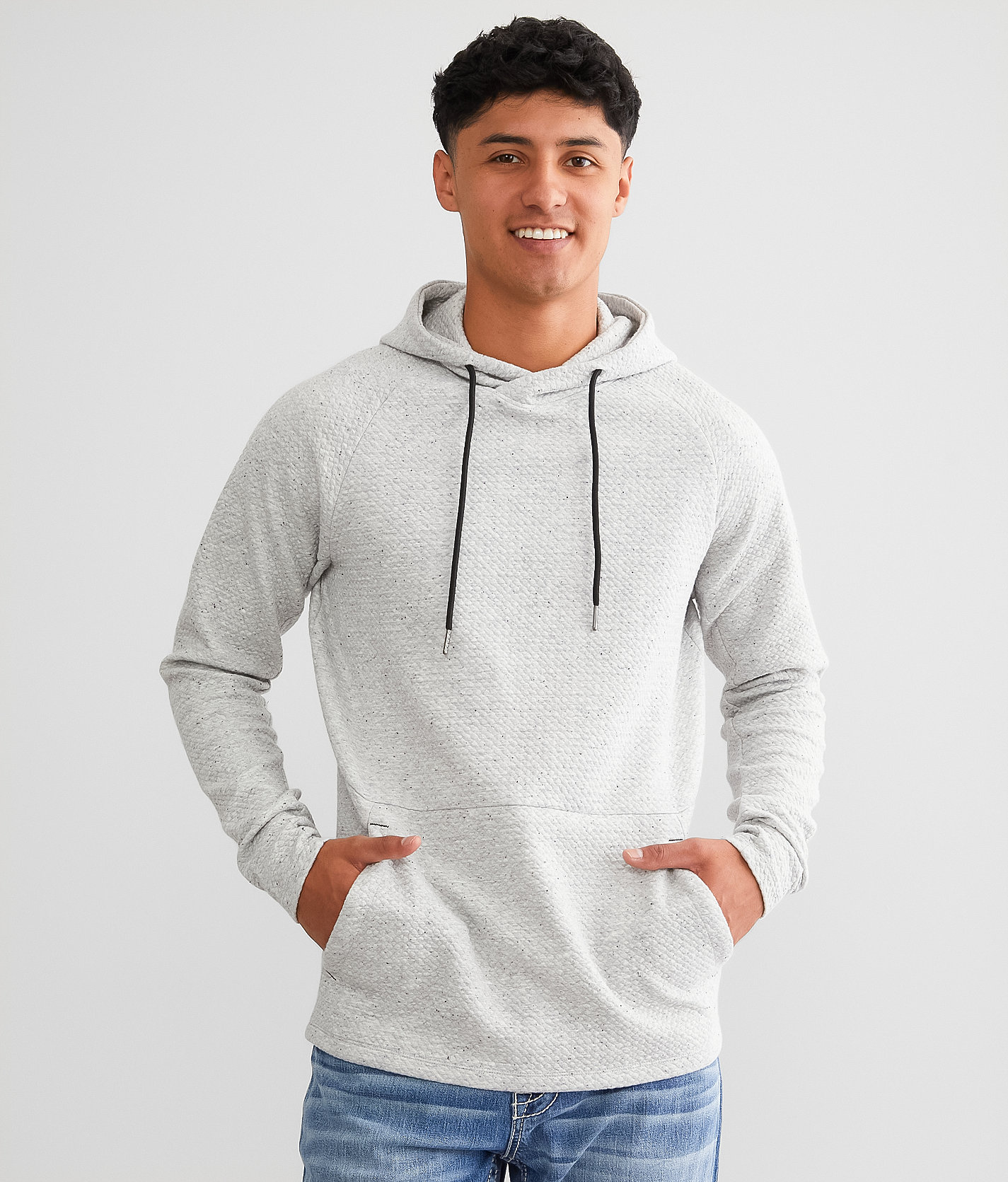 BKE Textured Knit Hoodie - Men's Sweatshirts in Oatmeal