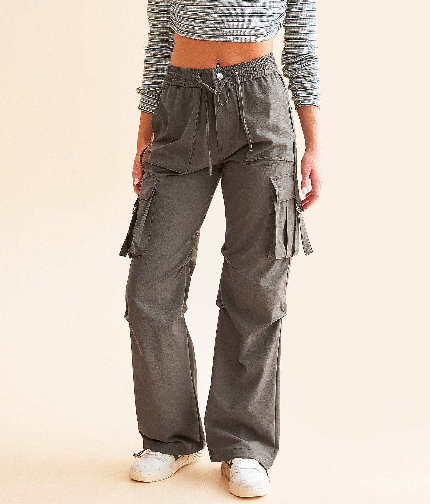 Vibrant M.I.U. Cargo Stretch Pant - Women's Pants in Grey