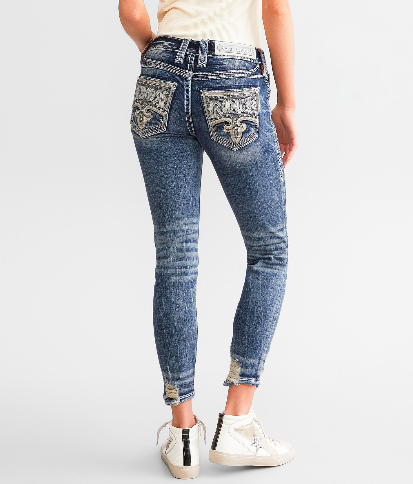 Rock Revival Lainna Low Rise Ankle Skinny Stretch Jean - Women's Jeans in Lainna AK200