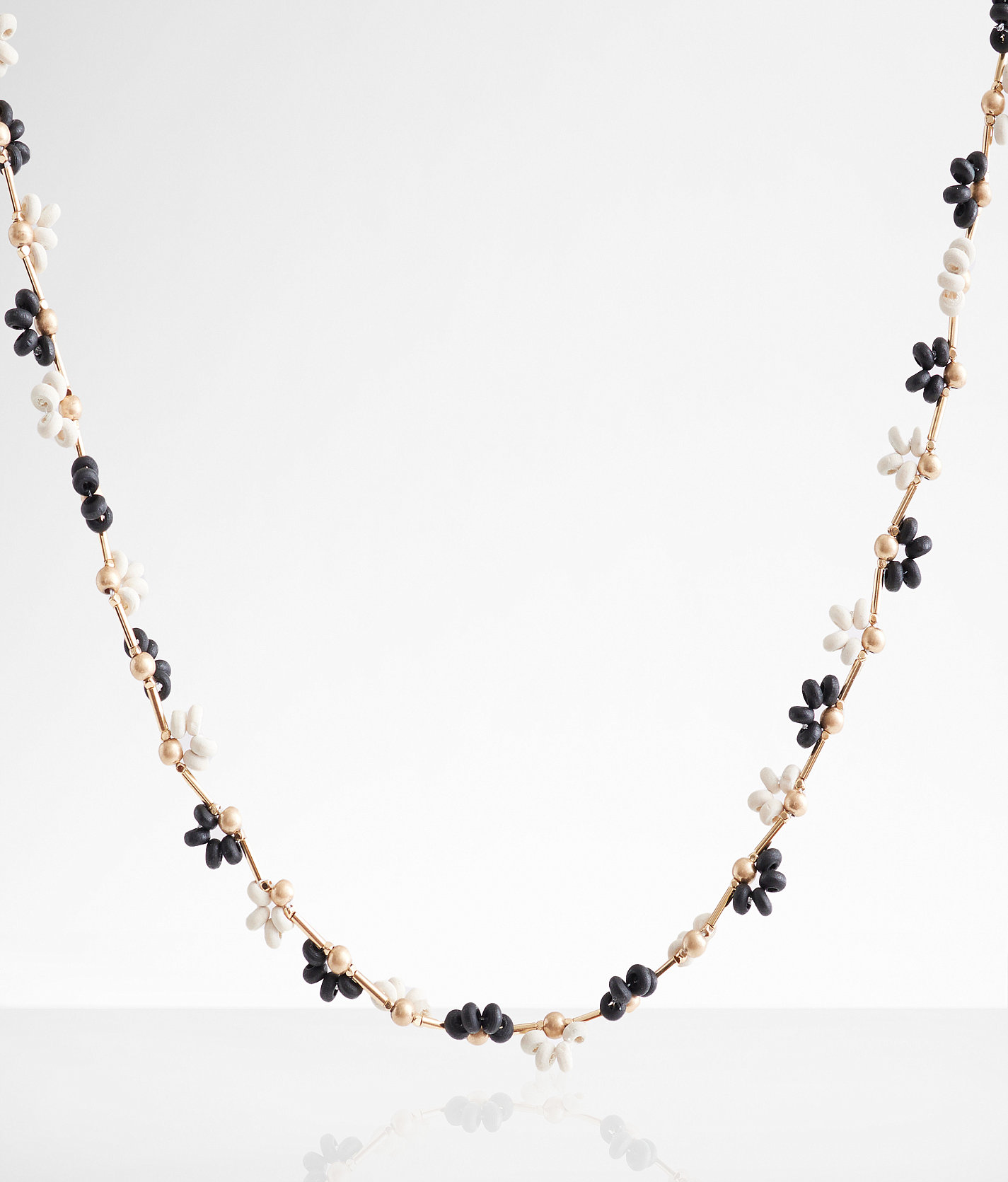 boutique by BKE Flower Bead Necklace - Women's Jewelry in Gold