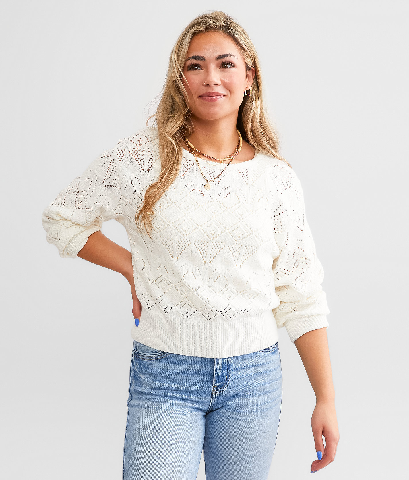 Z Supply Kasia Cropped Sweater - Women's Sweaters in White