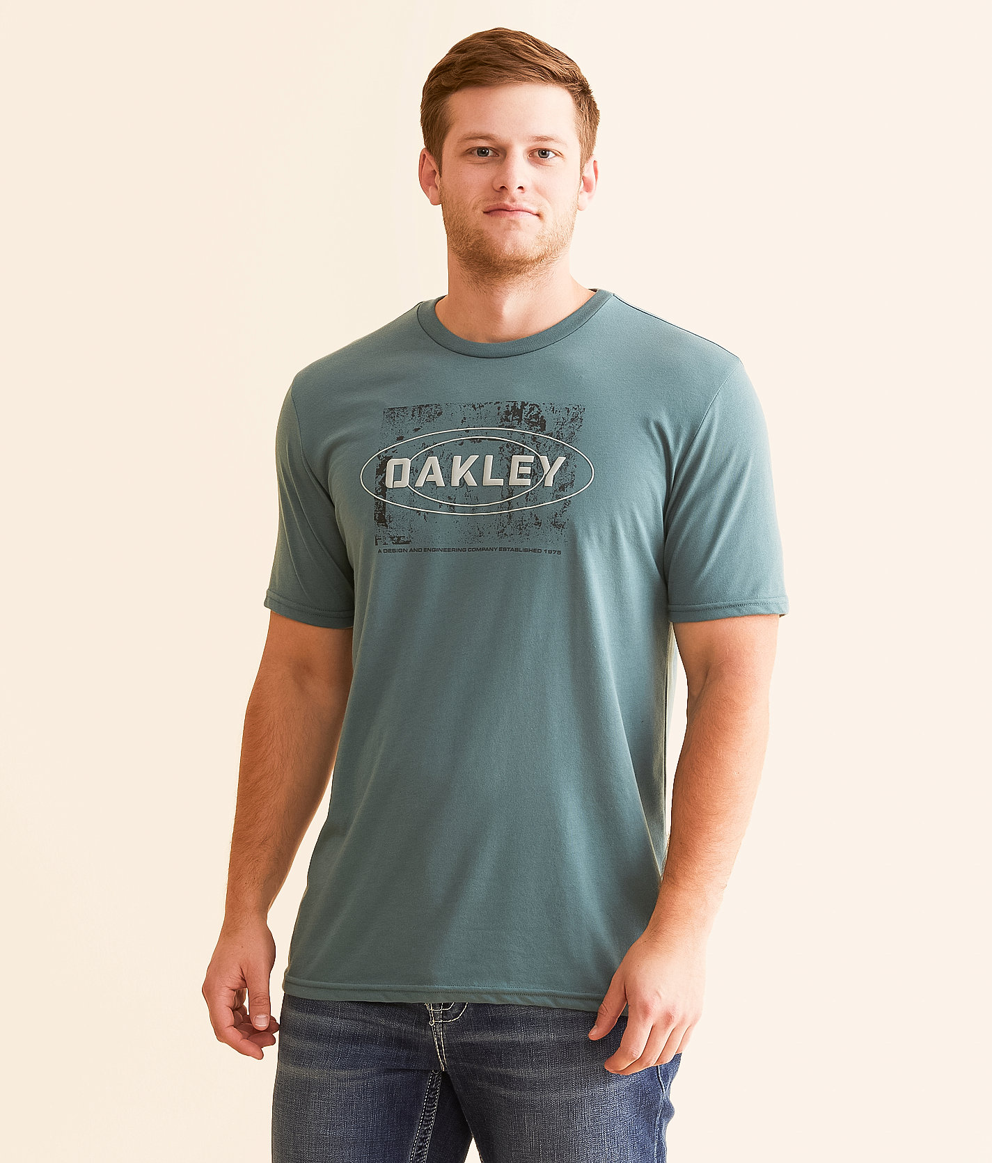 Oakley Concrete Stencil O Hydrolix™ T-Shirt - Men's T-Shirts in Silver Pine