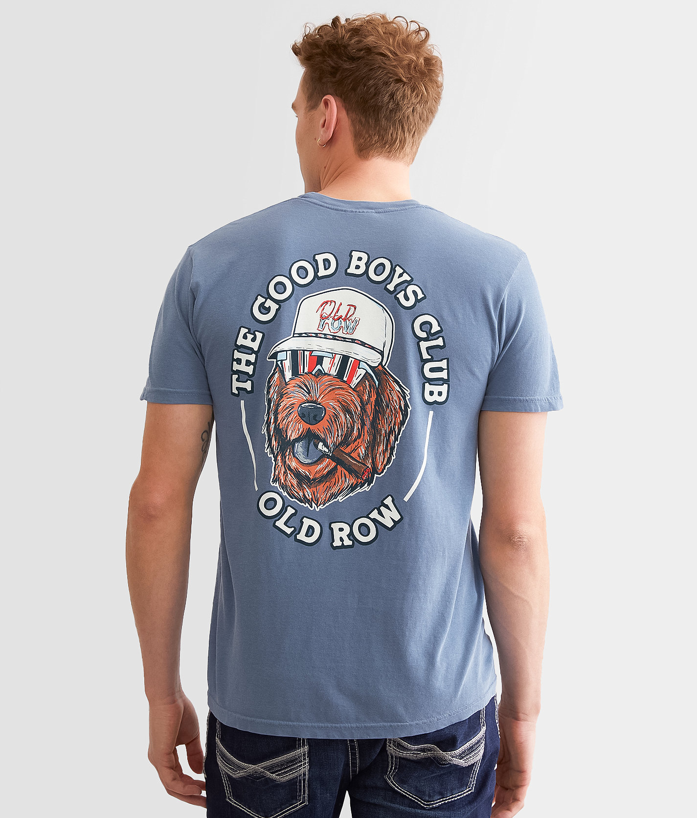 Old Row The Good Boys Club T-Shirt - Men's T-Shirts in Blue Jean