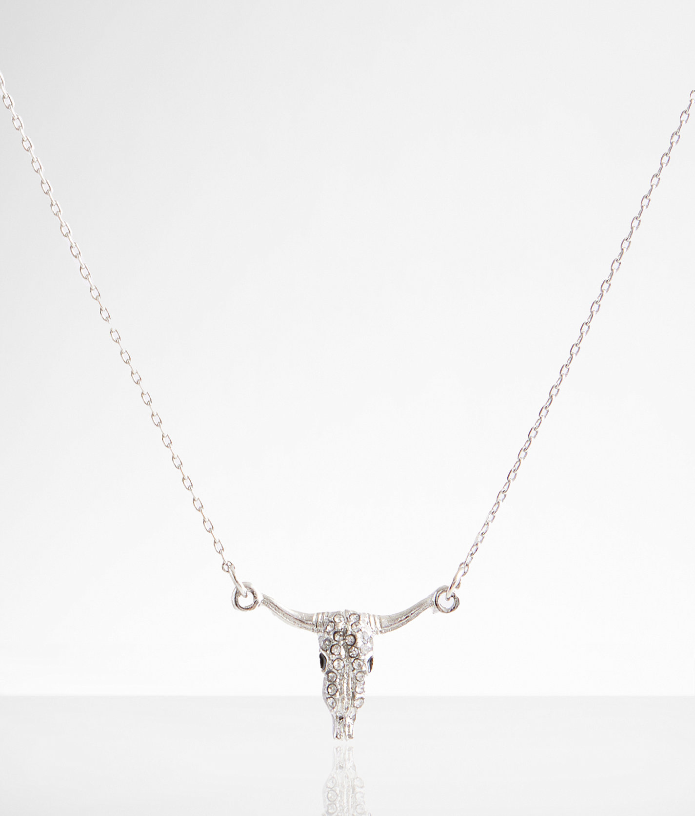 boutique by BKE Glitz Steer Necklace - Women's Jewelry in Silver