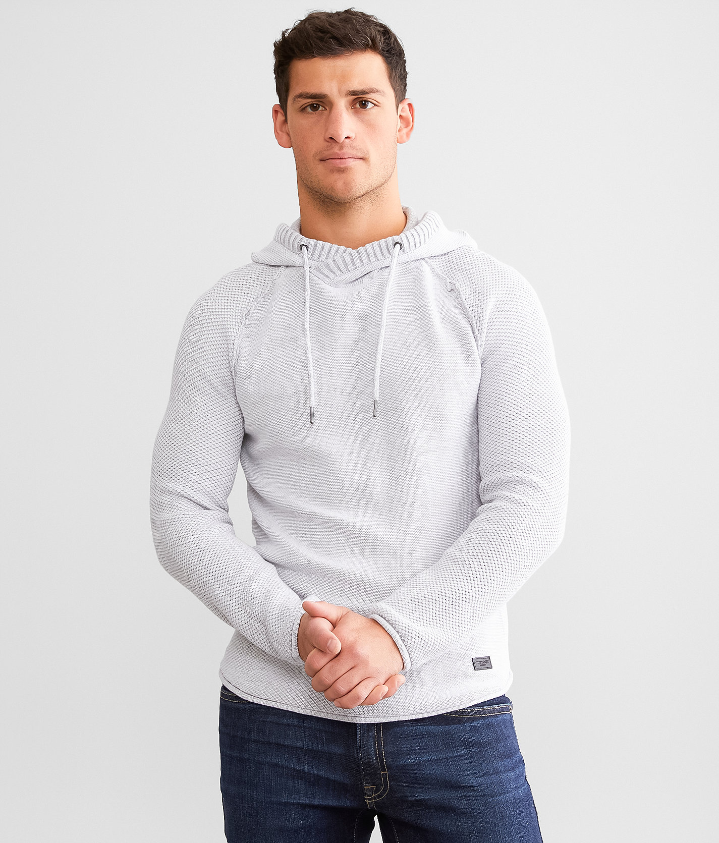 Outpost Makers Textured Hoodie - Men's Sweaters in Bright White