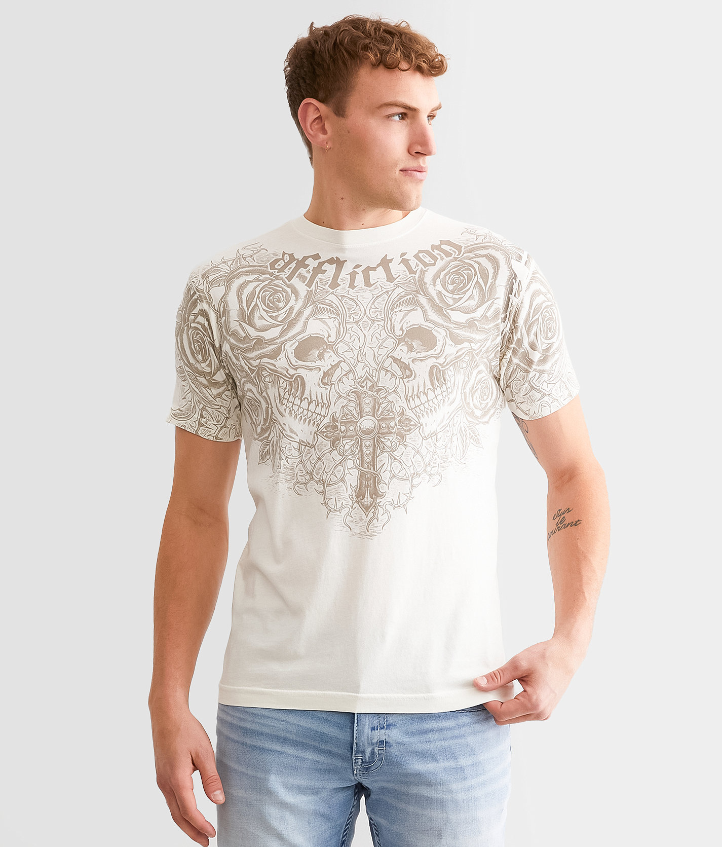 Affliction Forgotten T-Shirt - Men's T-Shirts in Antique White