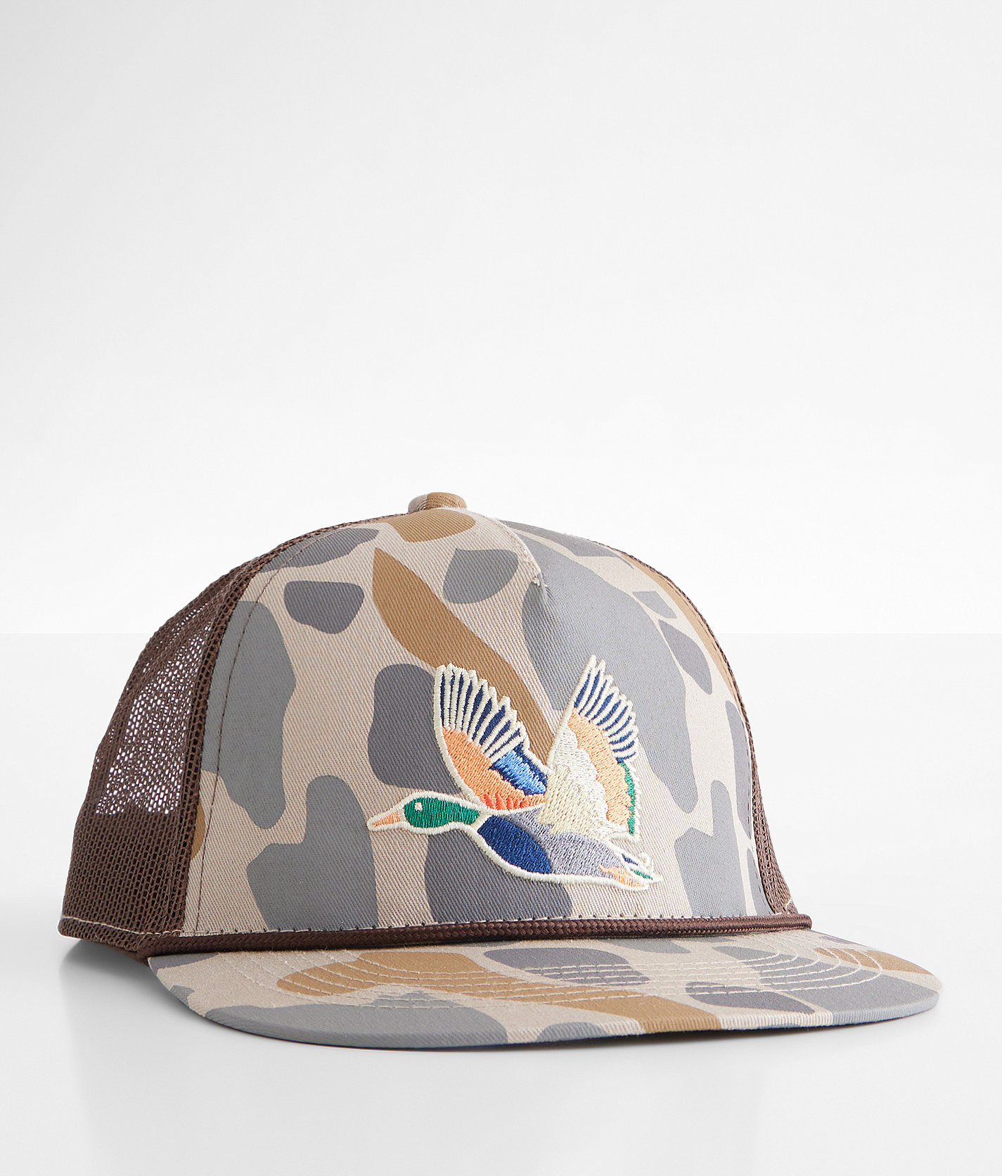 BURLEBO Retro Camo Duck Trucker Hat - Men's Hats in Camo