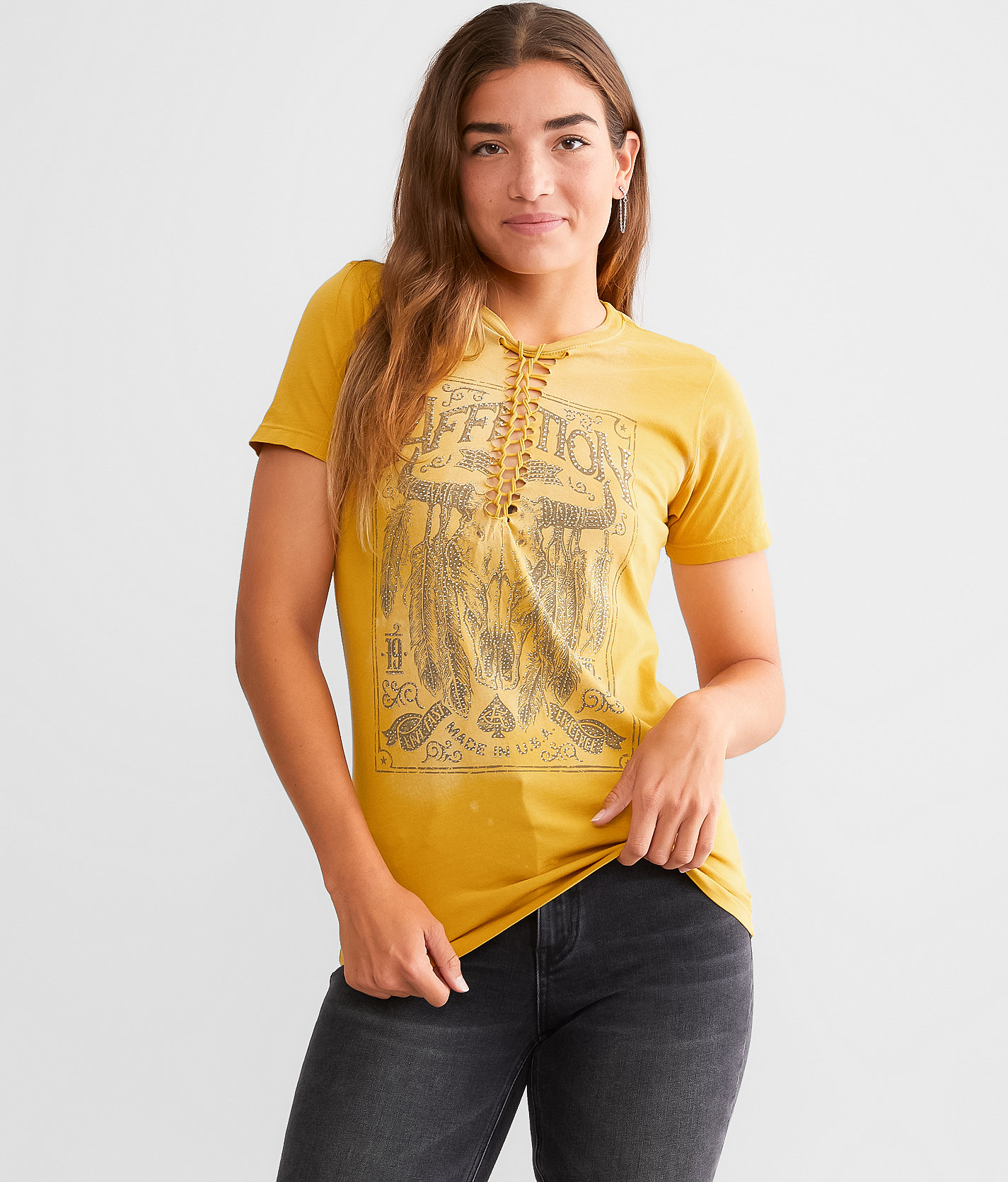 Affliction American Made T-Shirt - Women's T-Shirts in Golden Spice