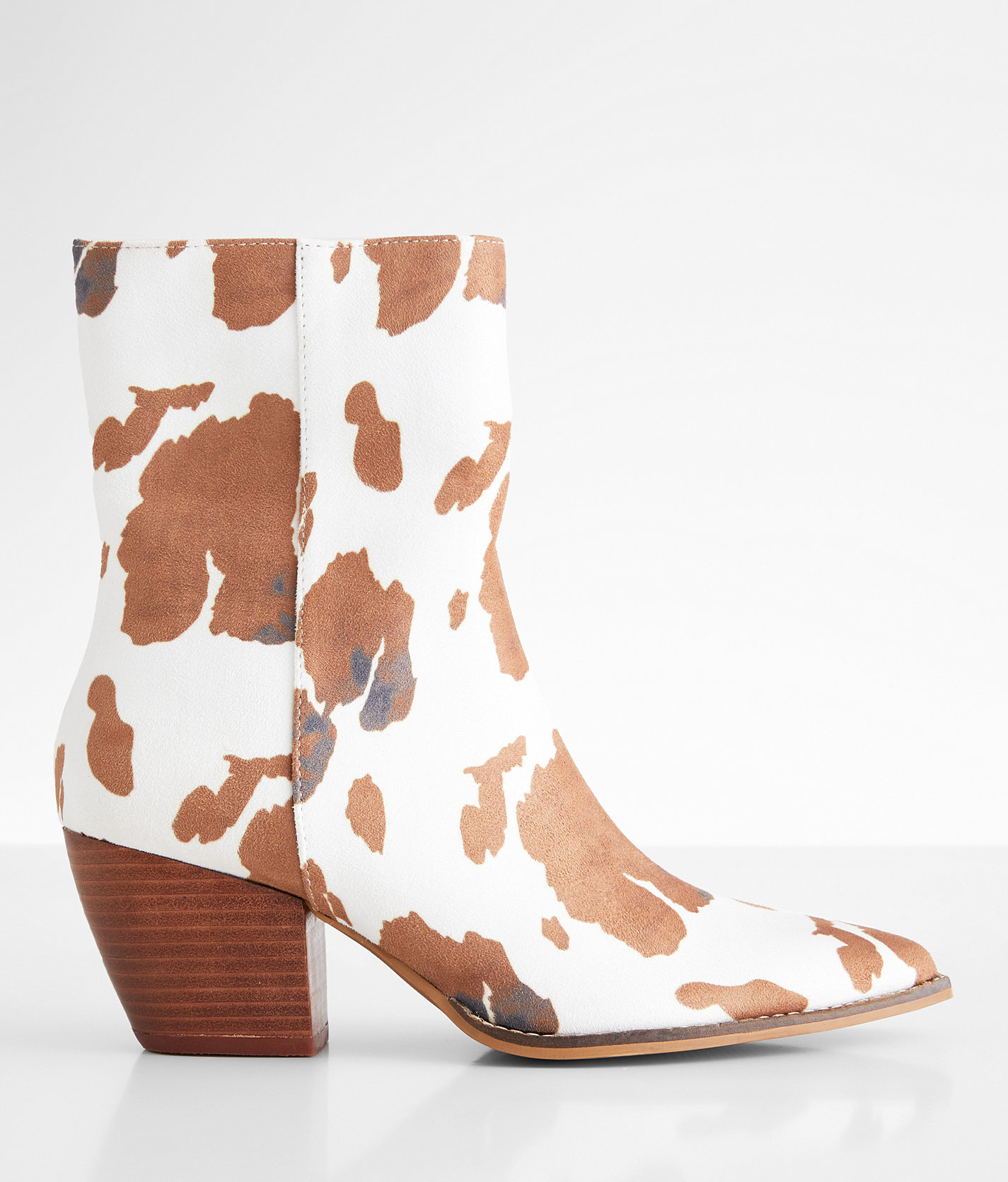 ARider Girl Fancy Western Ankle Boot - Women's Shoes in White Brown Cow