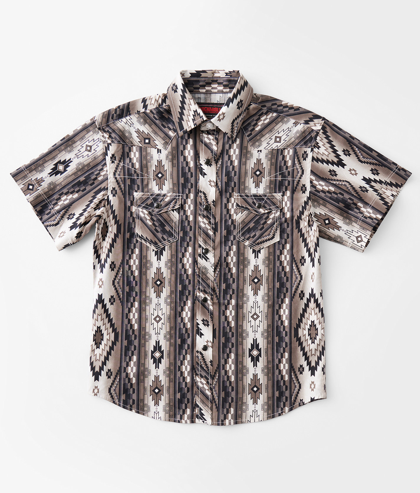 Boys - Rock & Roll Denim Aztec Shirt - Boy's Shirts in Black