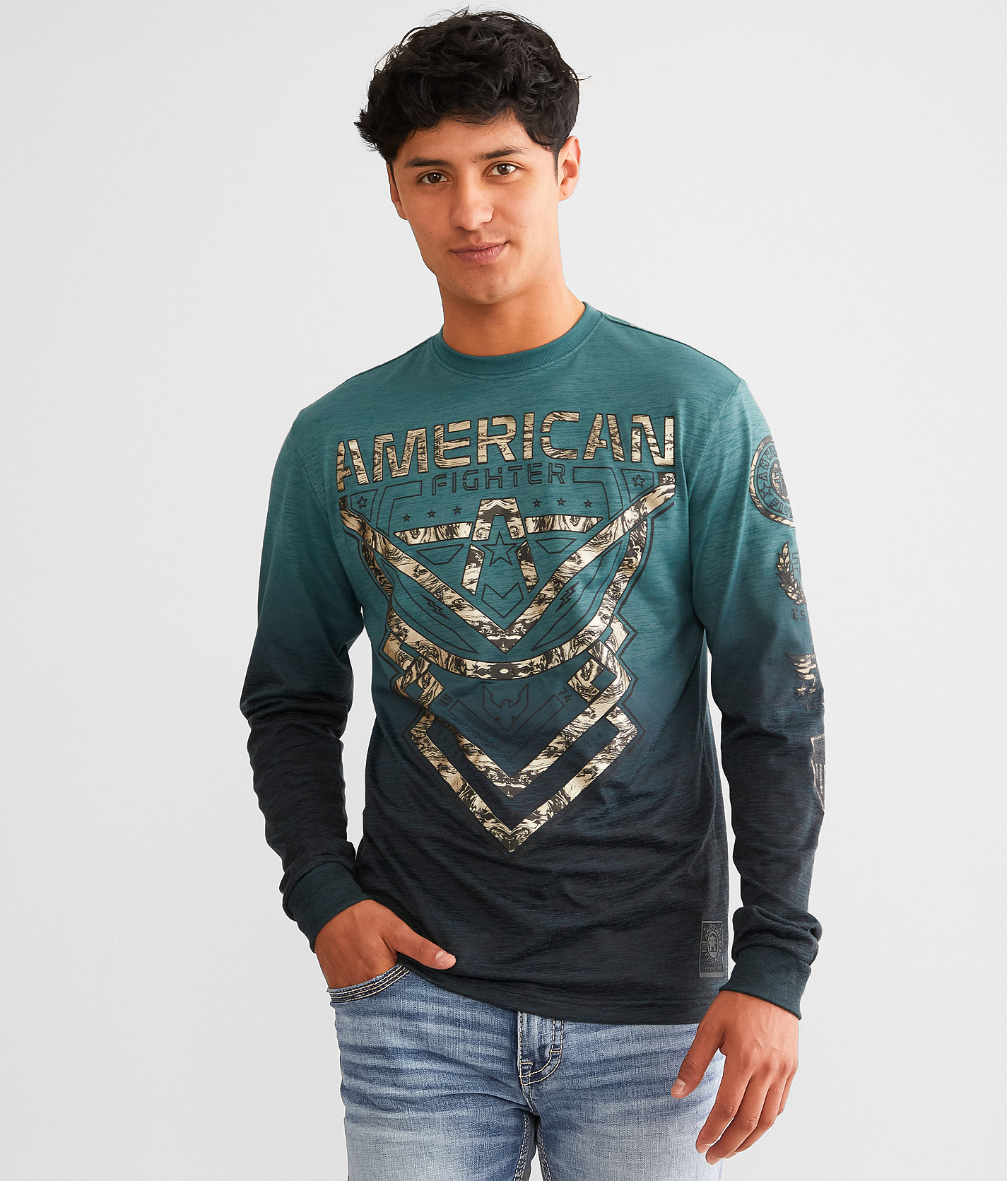 American Fighter Bay View T-Shirt - Men's T-Shirts in Sea Pine June Bug
