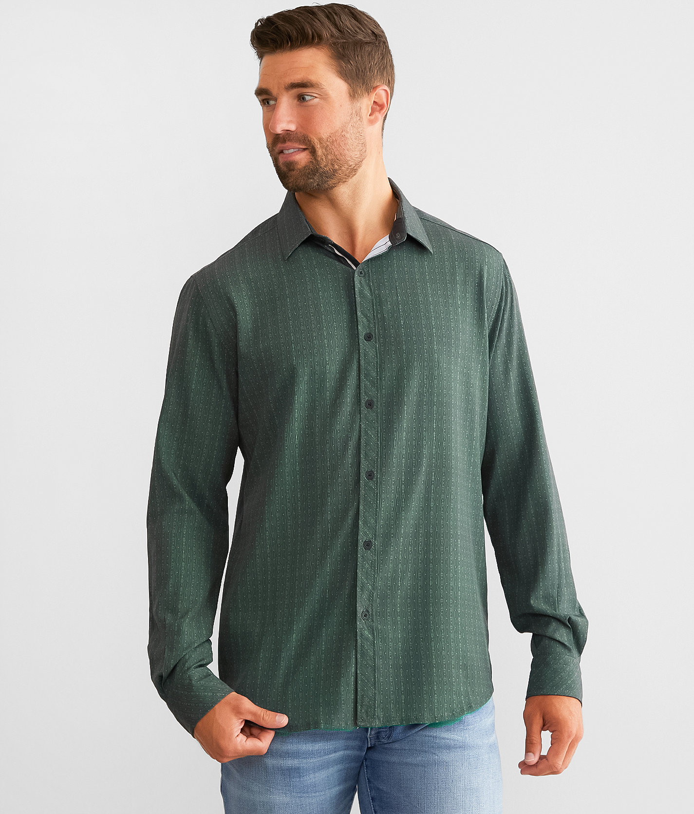 J.B. Holt Standard Performance Stretch Shirt - Men's Shirts in Dark Green