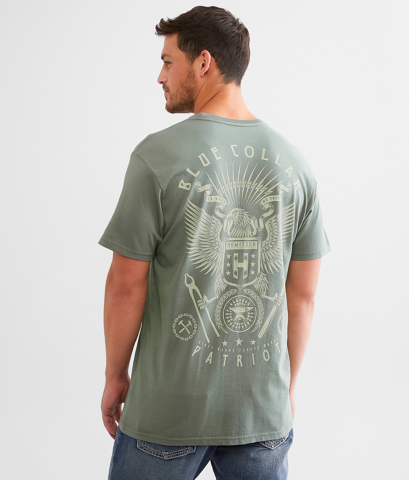 Howitzer Stand Strong T-Shirt - Men's T-Shirts in Balsam Green