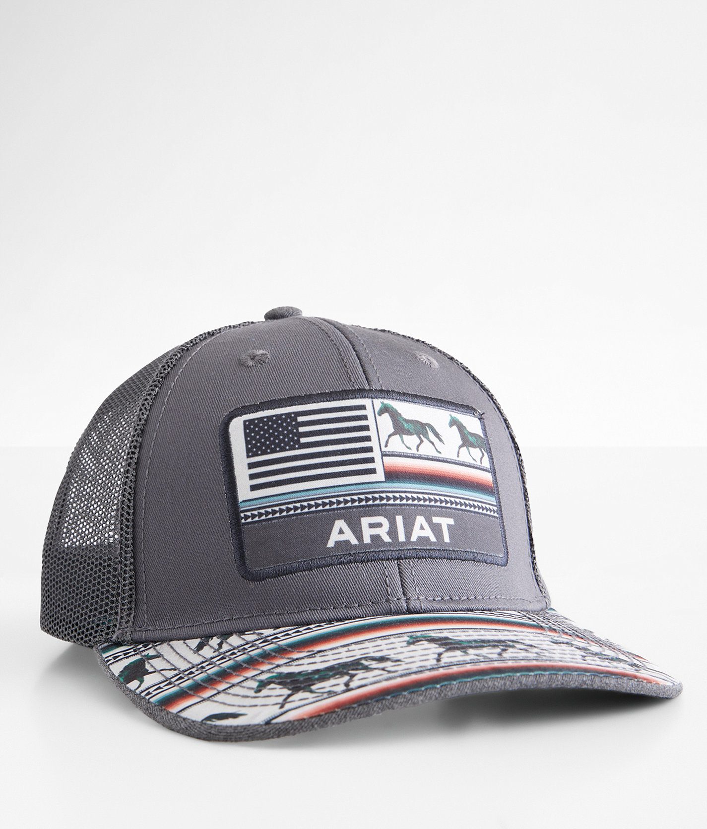Ariat Horse Trucker Hat - Men's Hats in Black