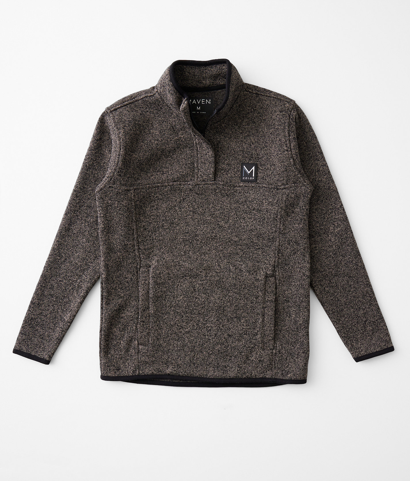 Boys - Maven Co-op Sweater Knit Pullover - Boy's Sweatshirts in Black Charcoal