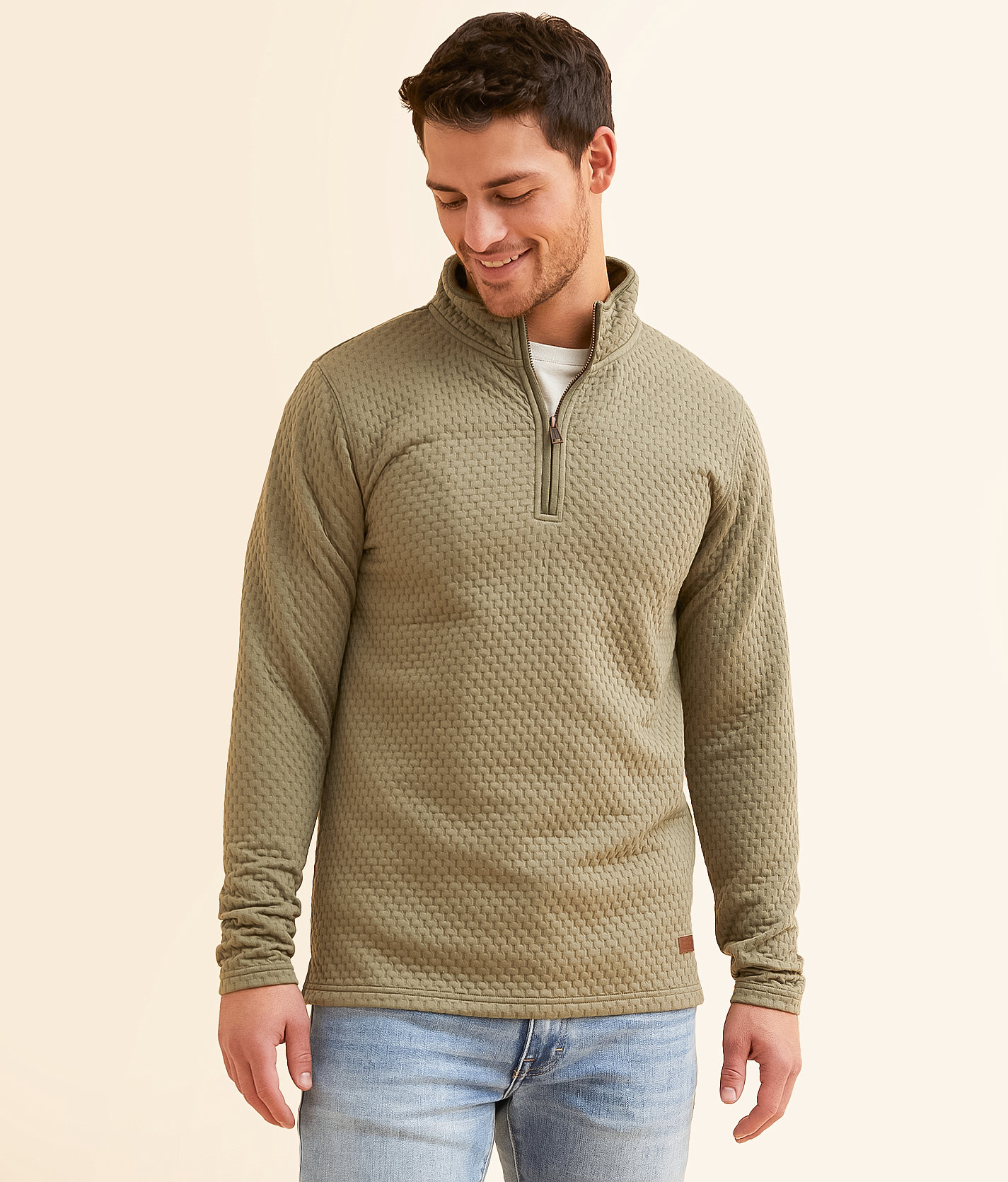 Outpost Makers Quarter Zip Pullover - Men's Sweatshirts in Vetiver