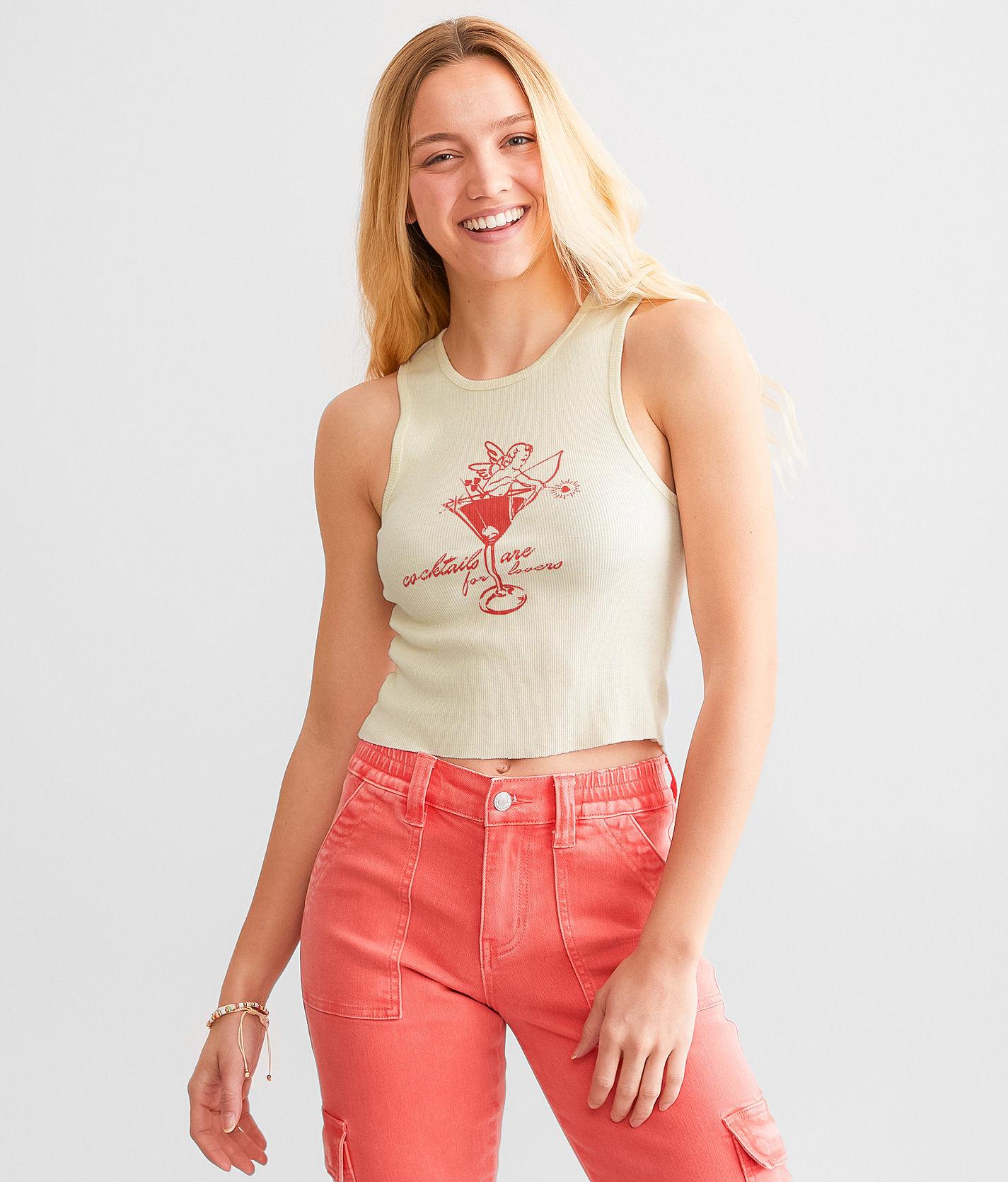 Desert Dreamer Angel Cocktail Lover Tank Top - Women's Tank Tops in Marshmallow