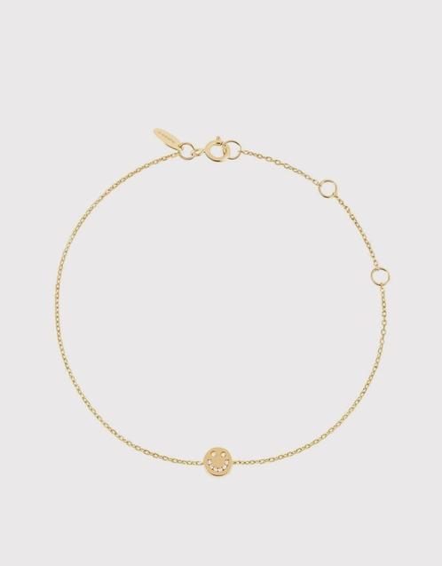 Modern Words Fine-Diamond Happy Bracelet